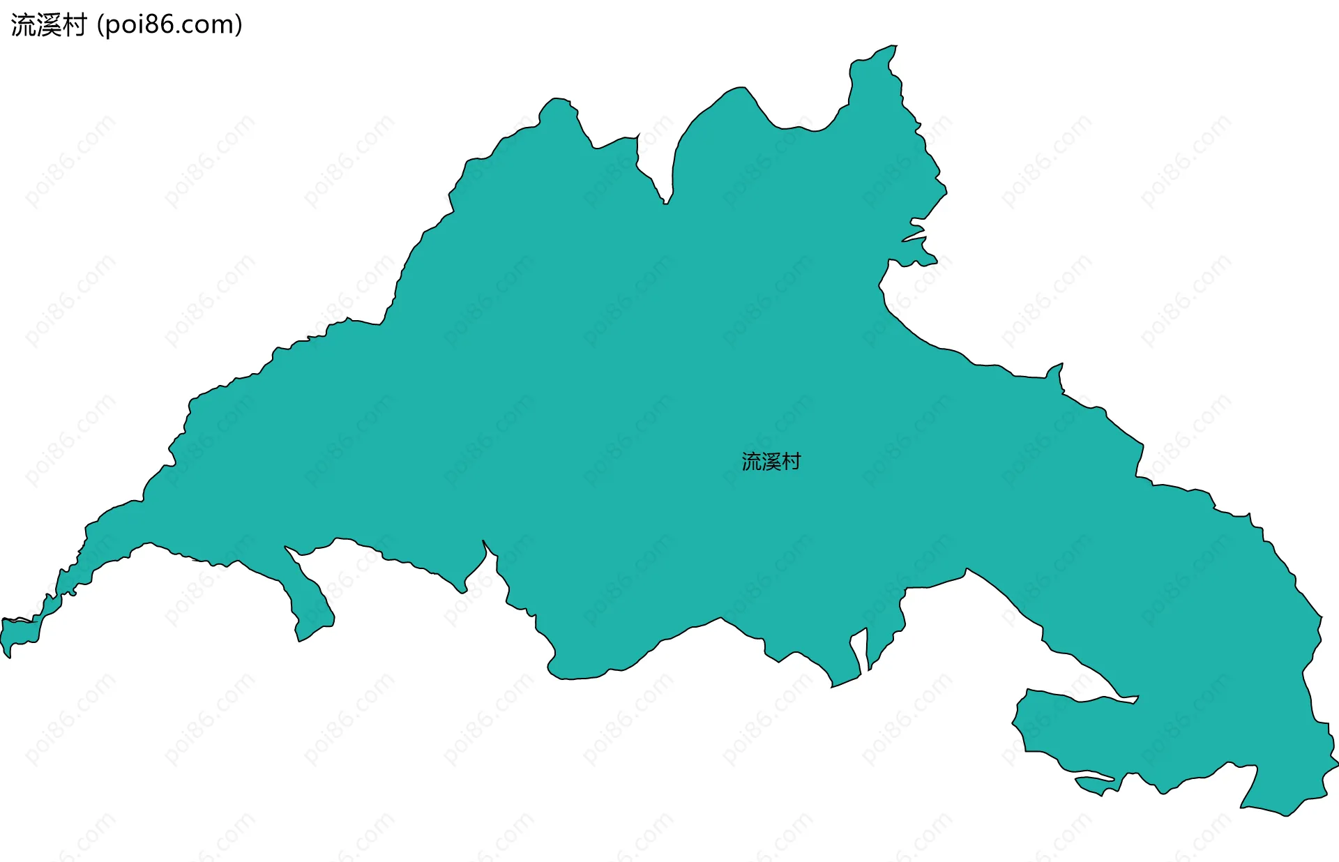 流溪村边界地图