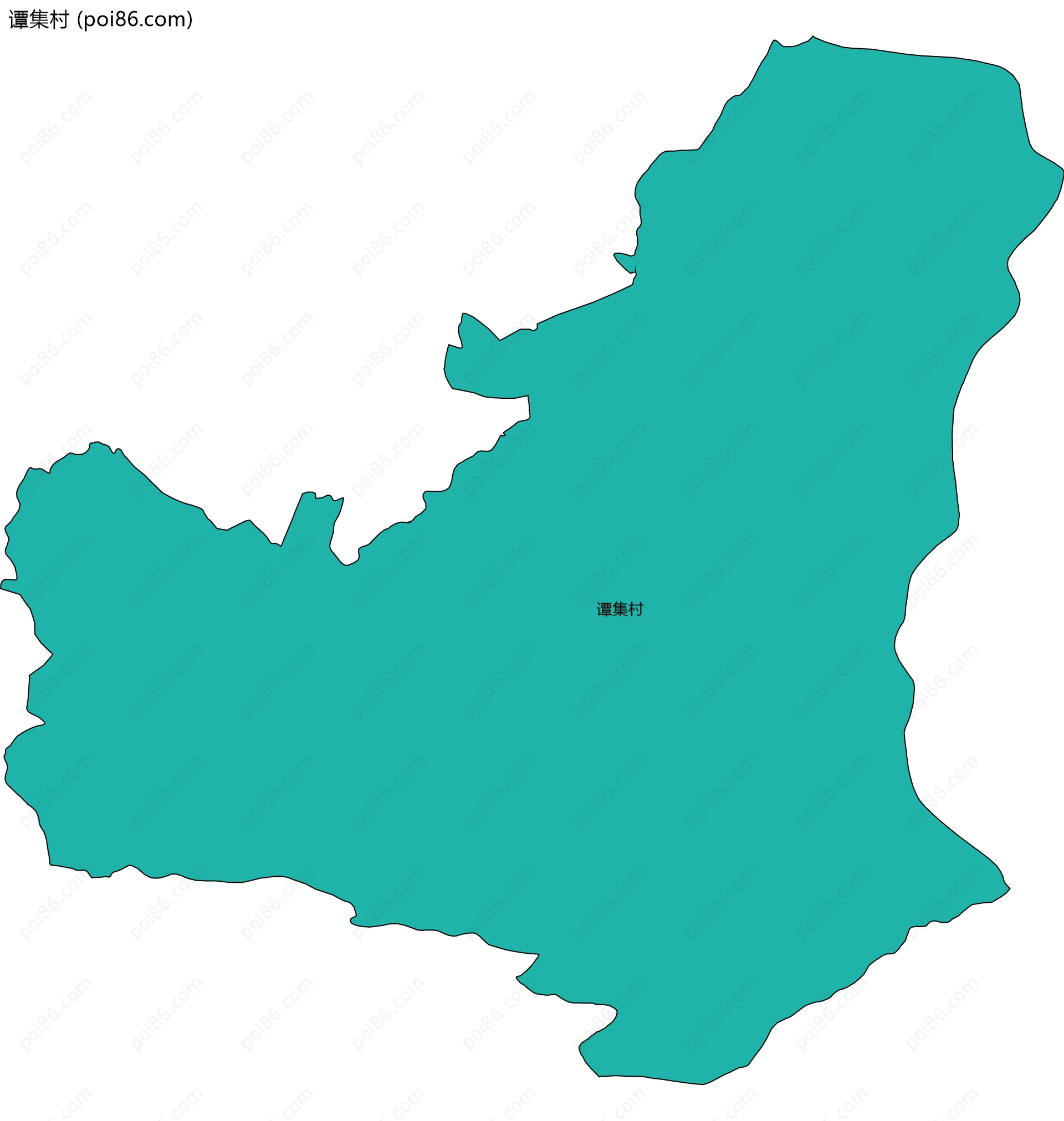 谭集村边界地图