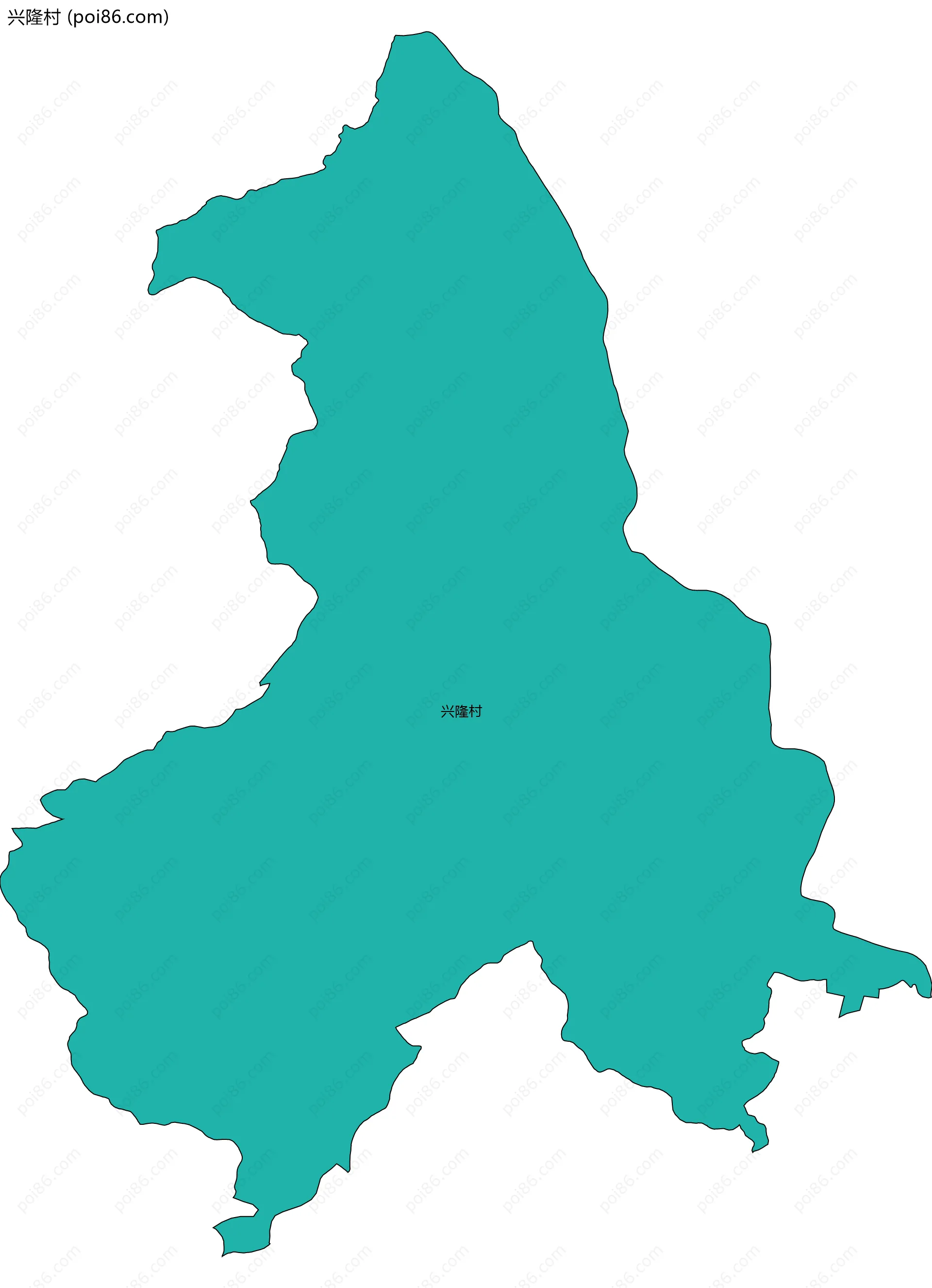 兴隆村边界地图