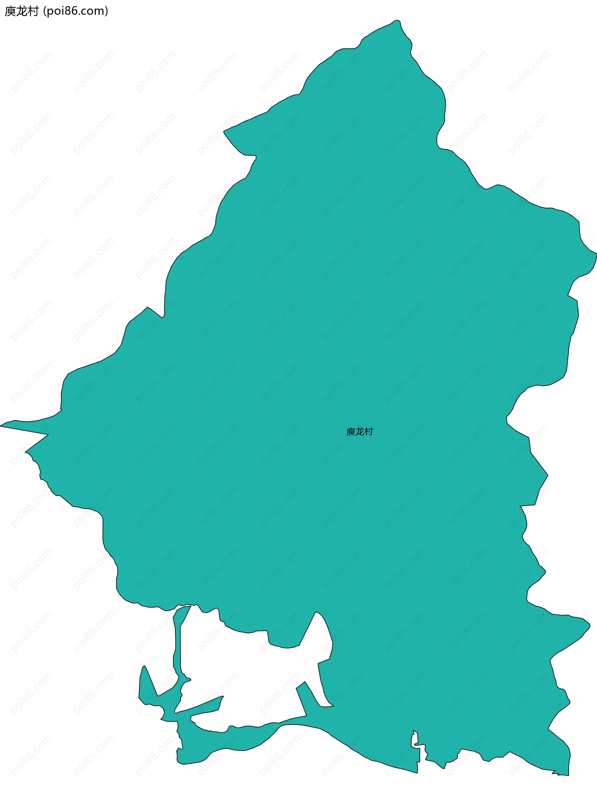 庾龙村边界地图