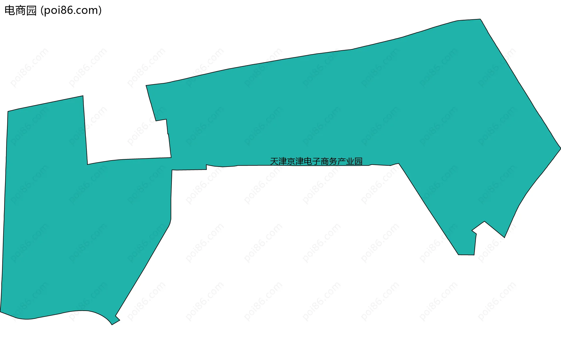 电商园边界地图(五级行政区划)