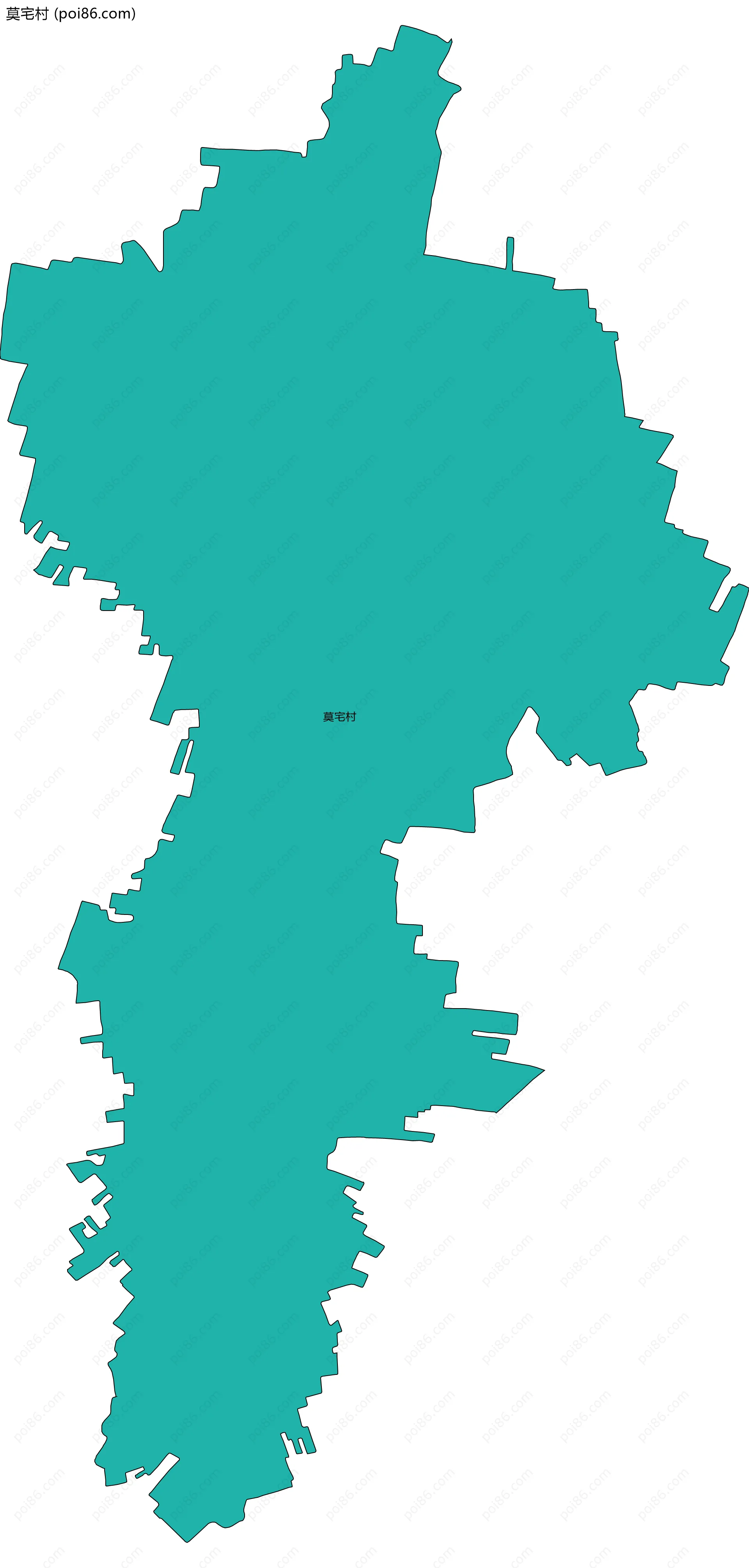 莫宅村边界地图