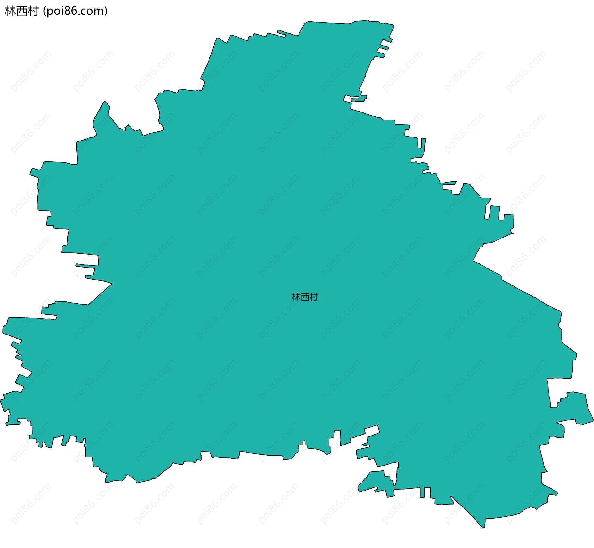 林西村边界地图