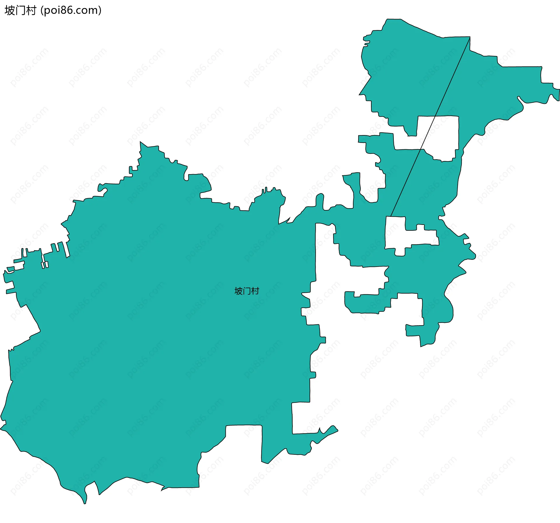 坡门村边界地图
