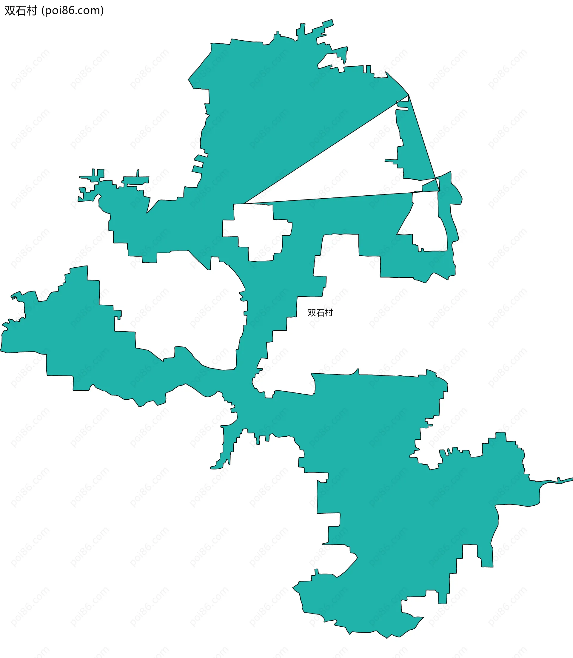 双石村边界地图