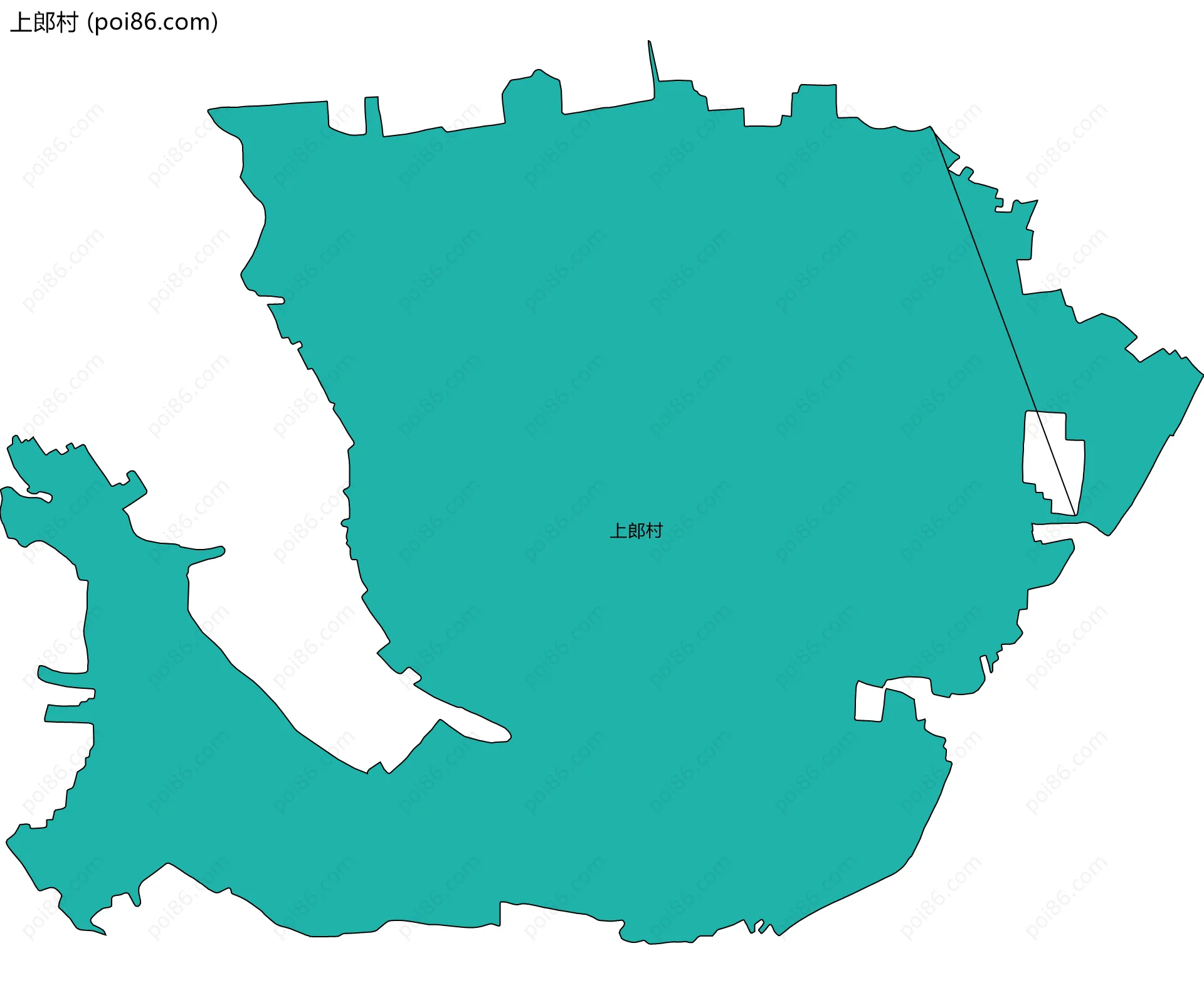上郎村边界地图