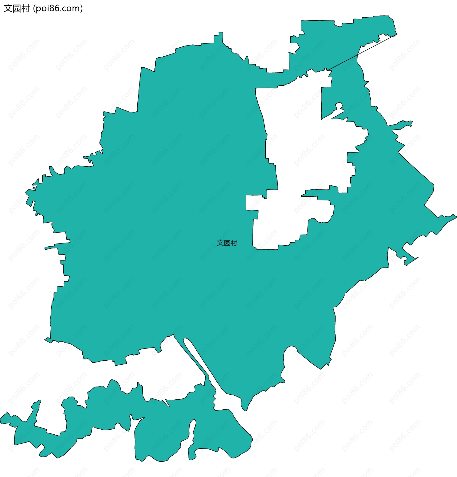 文园村边界地图