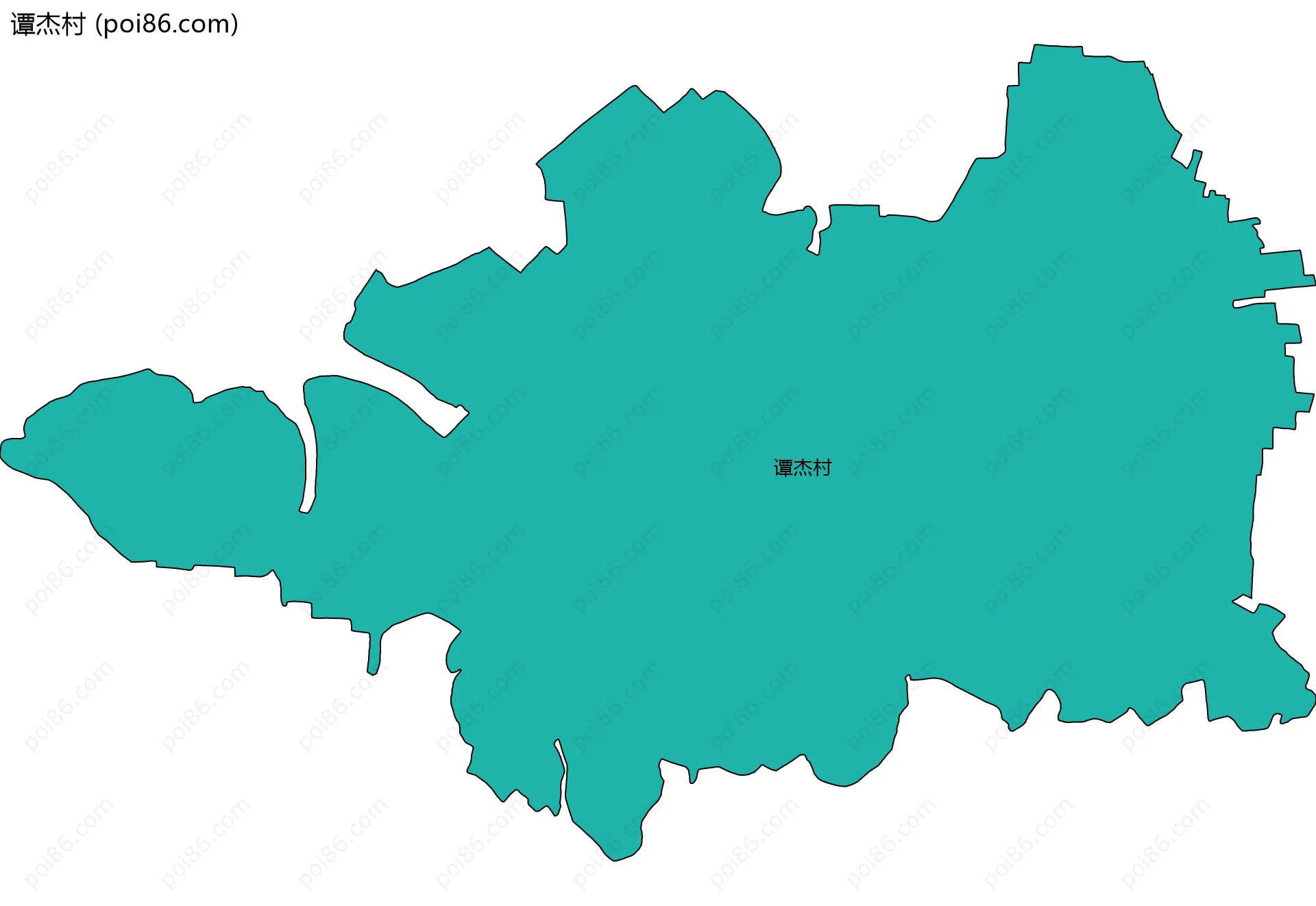 谭杰村边界地图