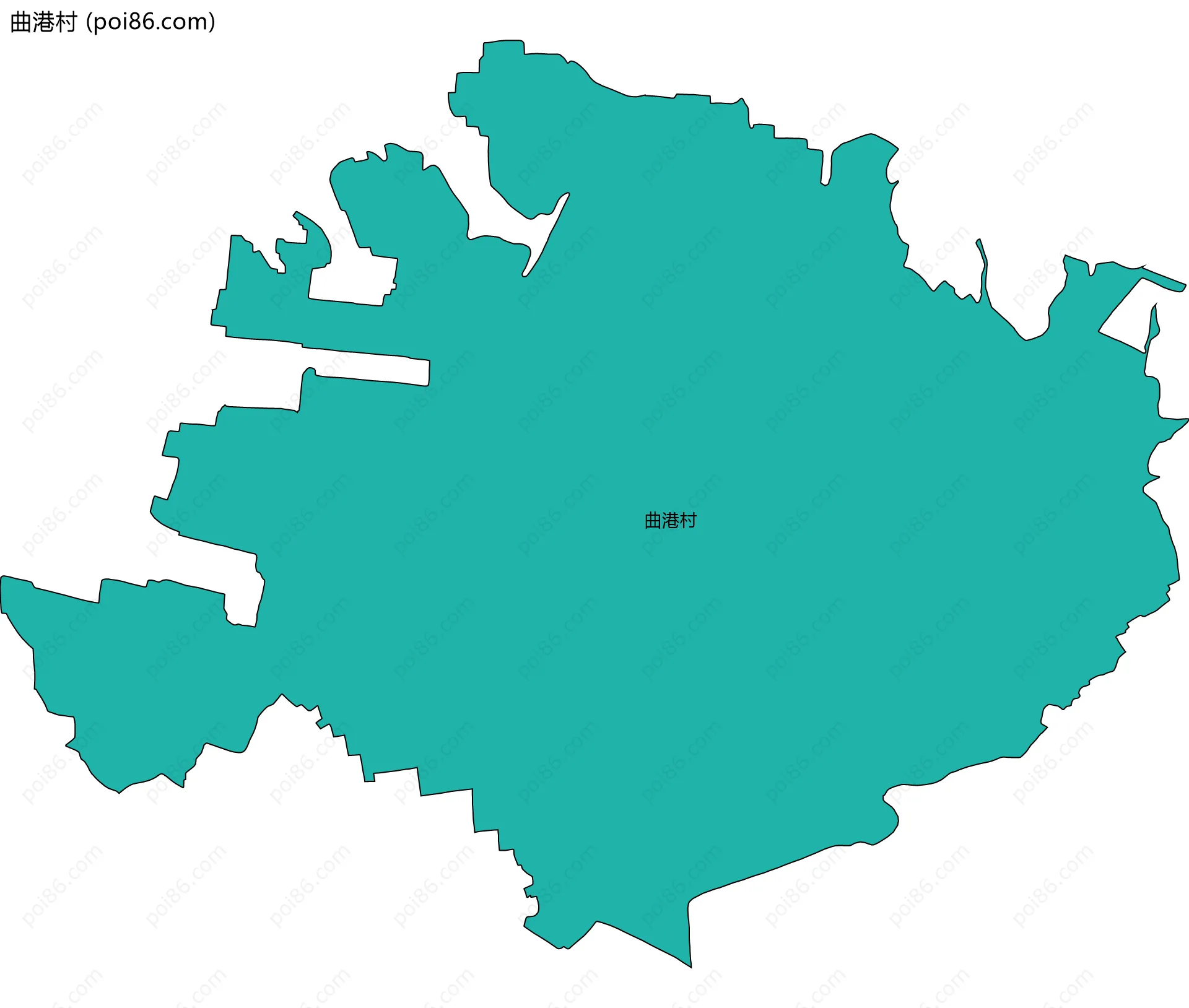 曲港村边界地图