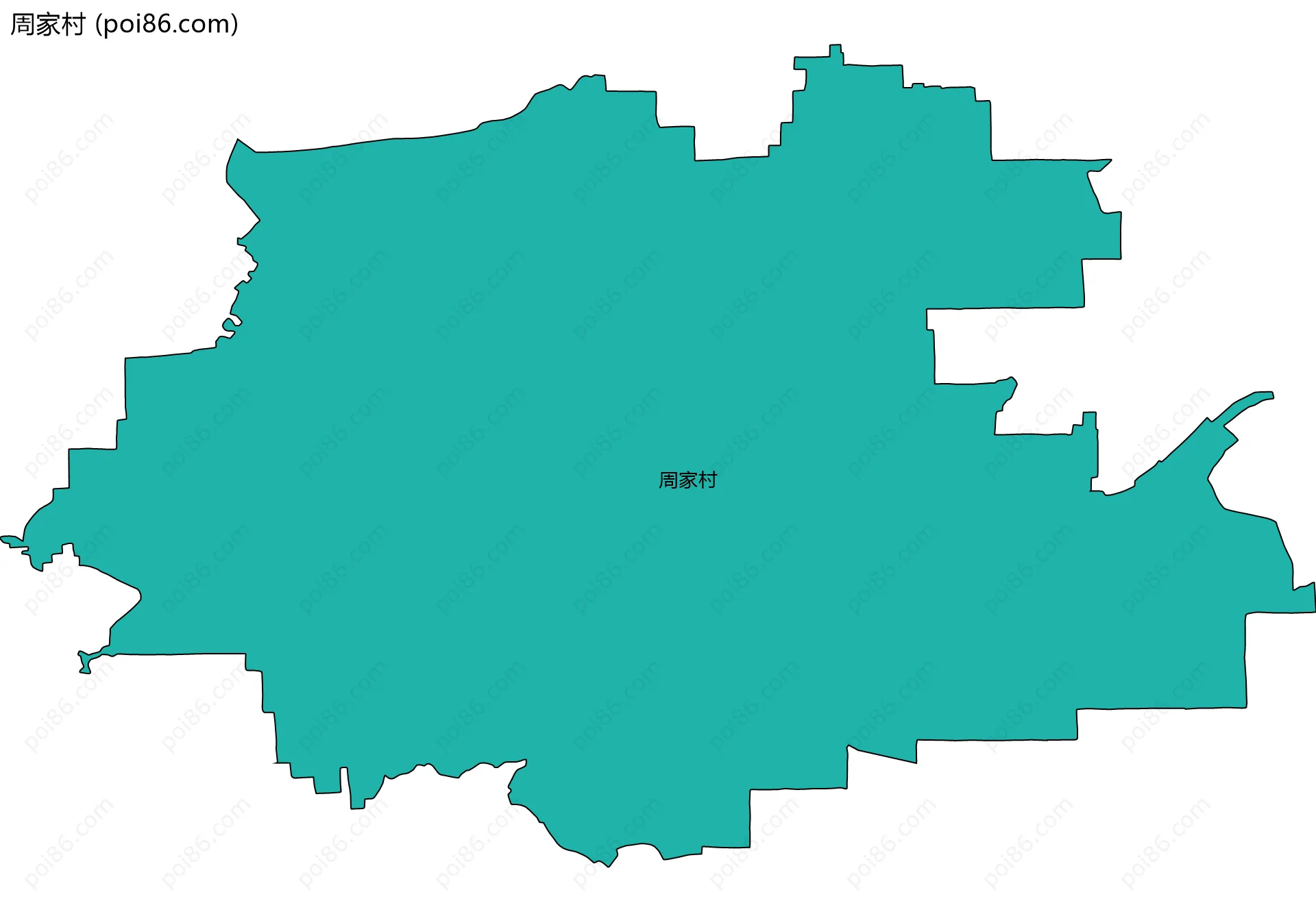 周家村边界地图