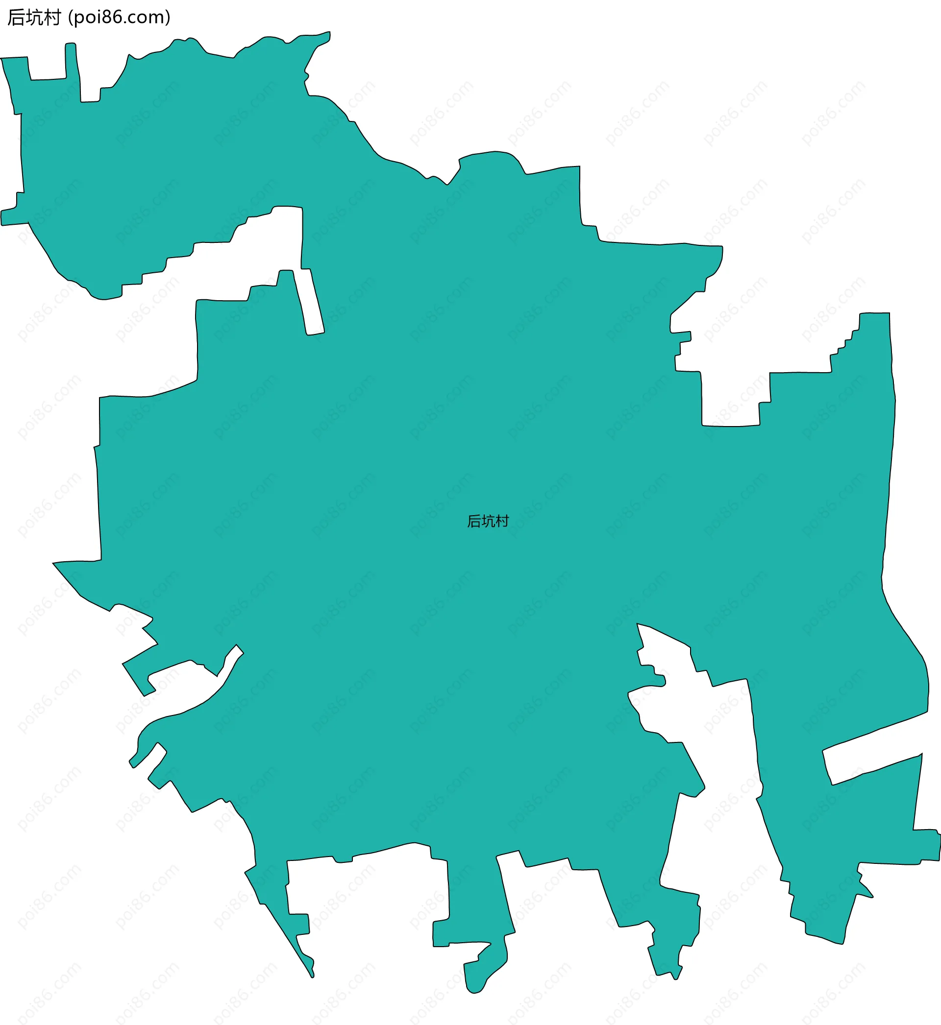 后坑村边界地图