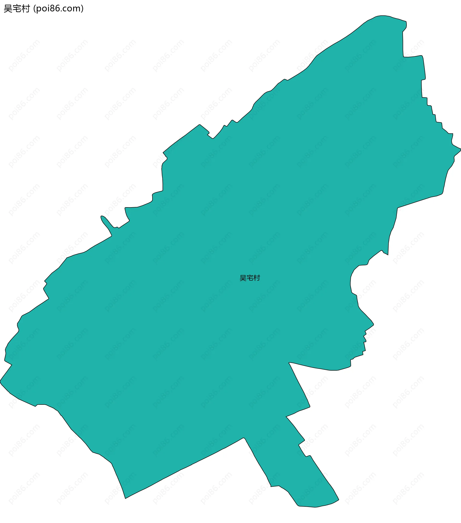 吴宅村边界地图