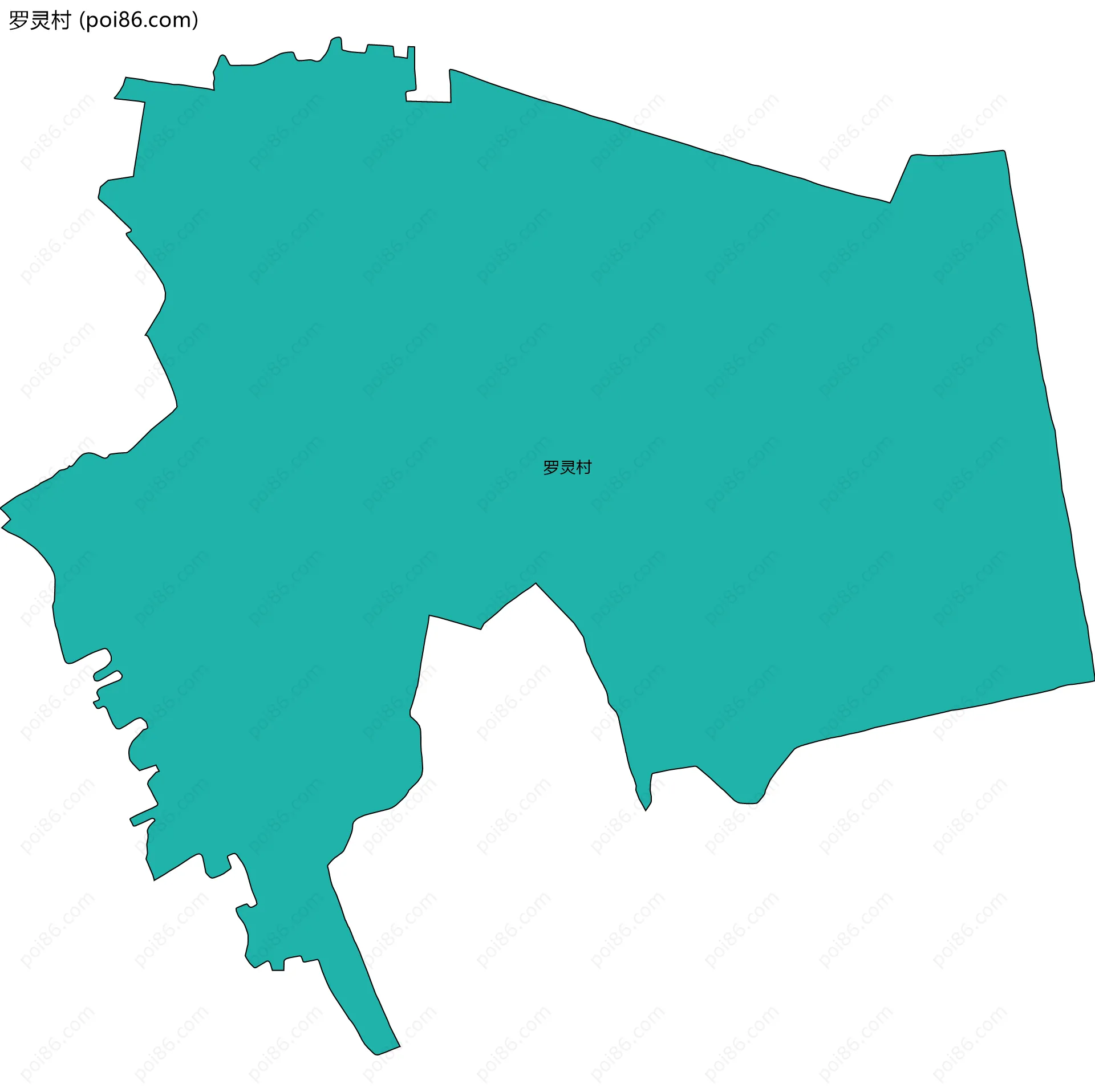 罗灵村边界地图