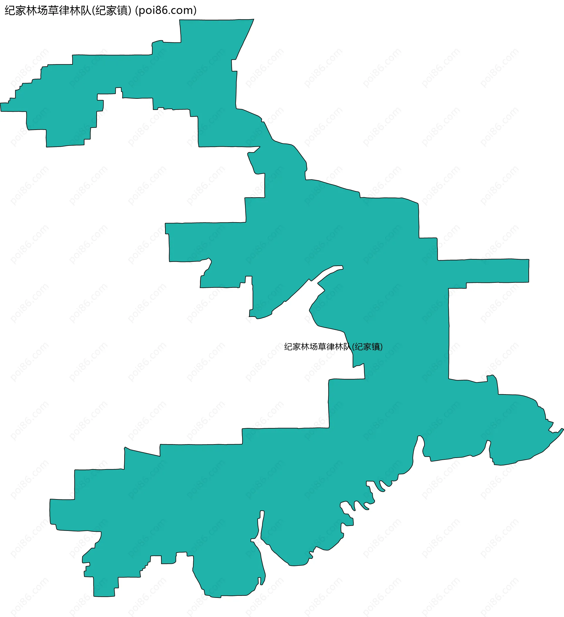 纪家林场草律林队(纪家镇)边界地图