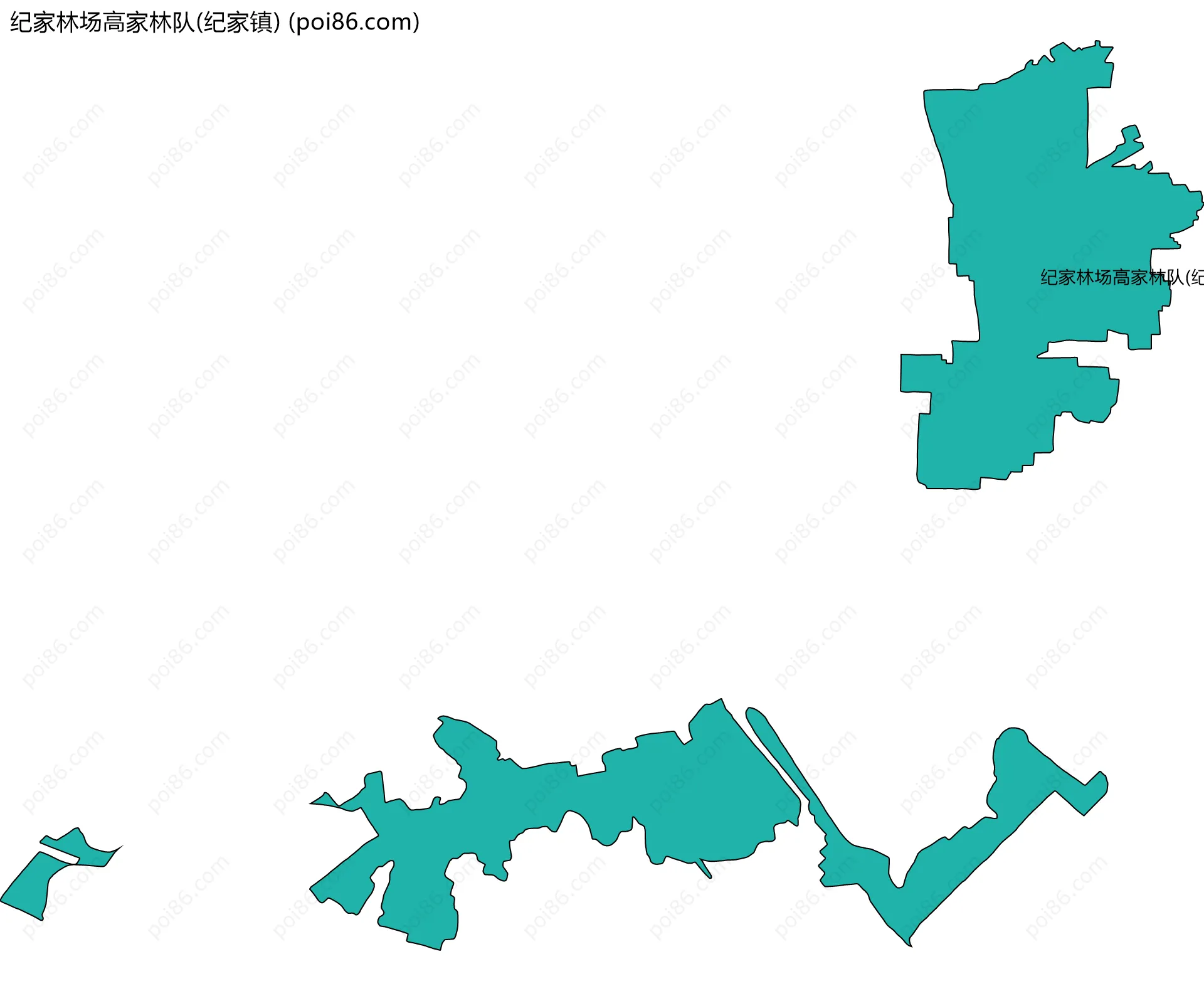 纪家林场高家林队(纪家镇)边界地图