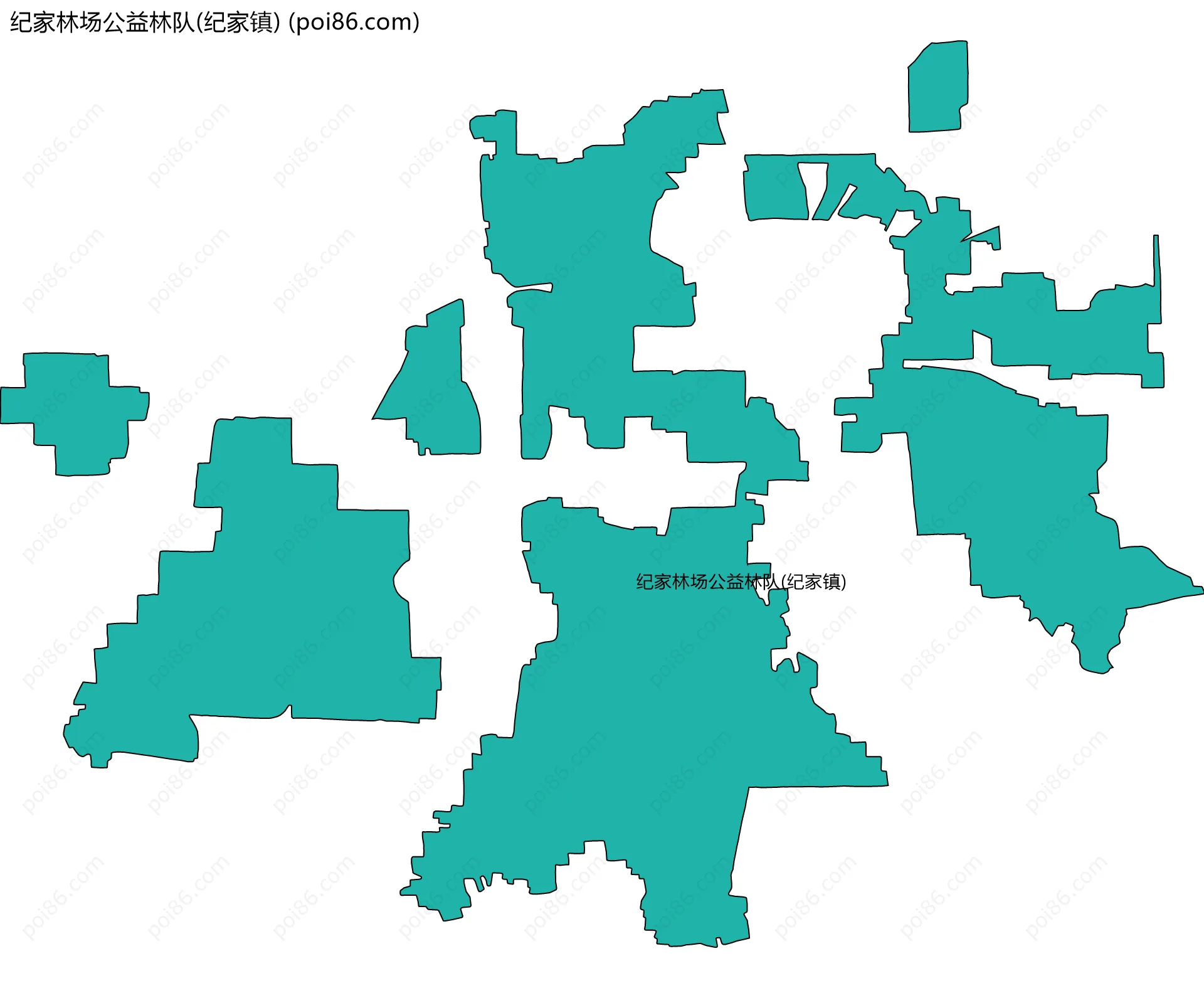 纪家林场公益林队(纪家镇)边界地图