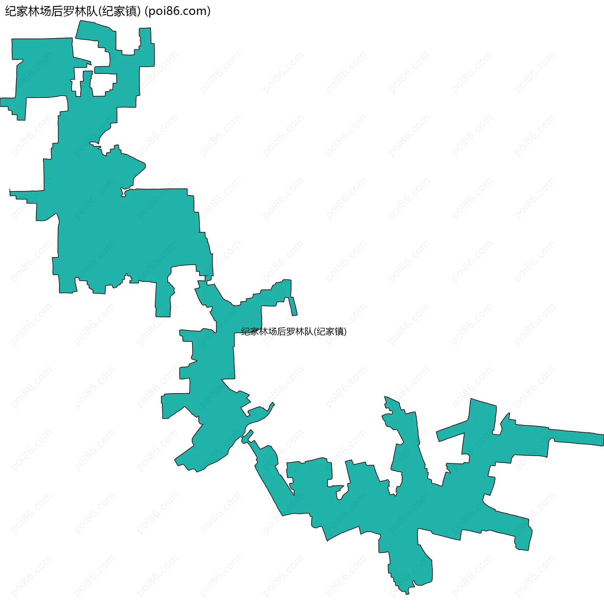纪家林场后罗林队(纪家镇)边界地图