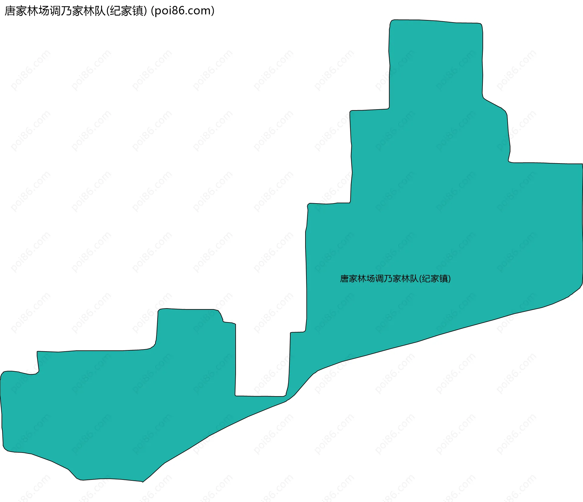 唐家林场调乃家林队(纪家镇)边界地图