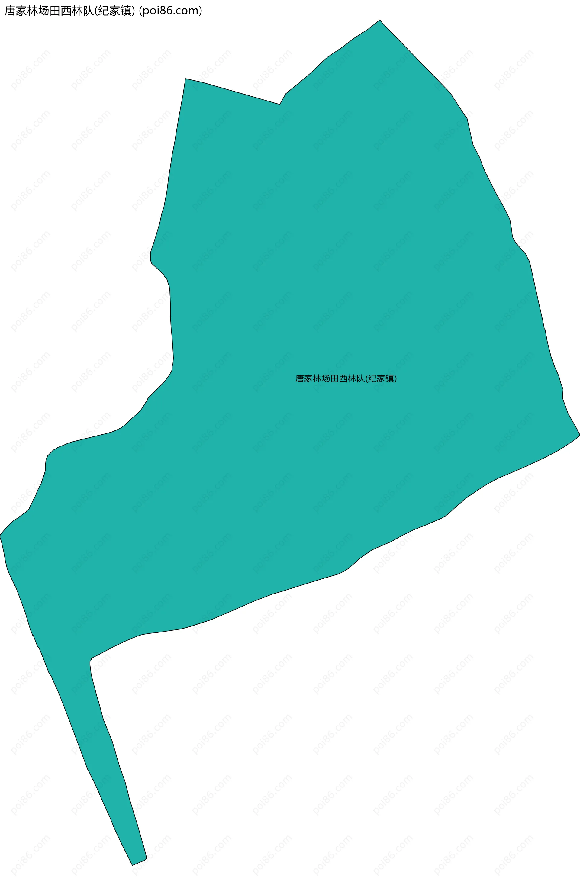 唐家林场田西林队(纪家镇)边界地图