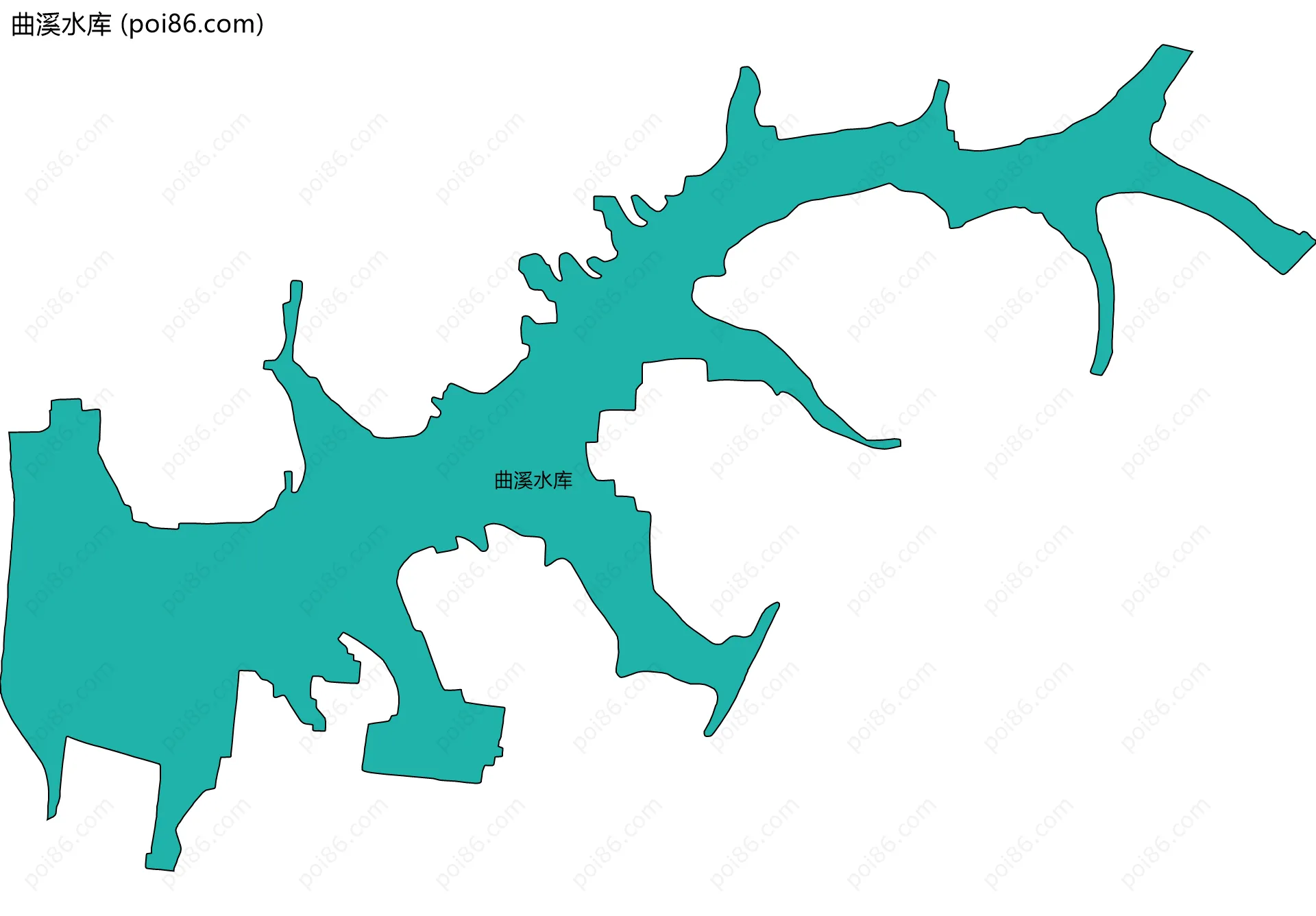 曲溪水库边界地图