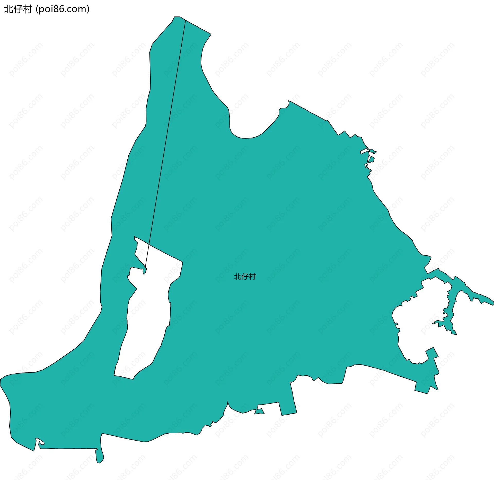 北仔村边界地图