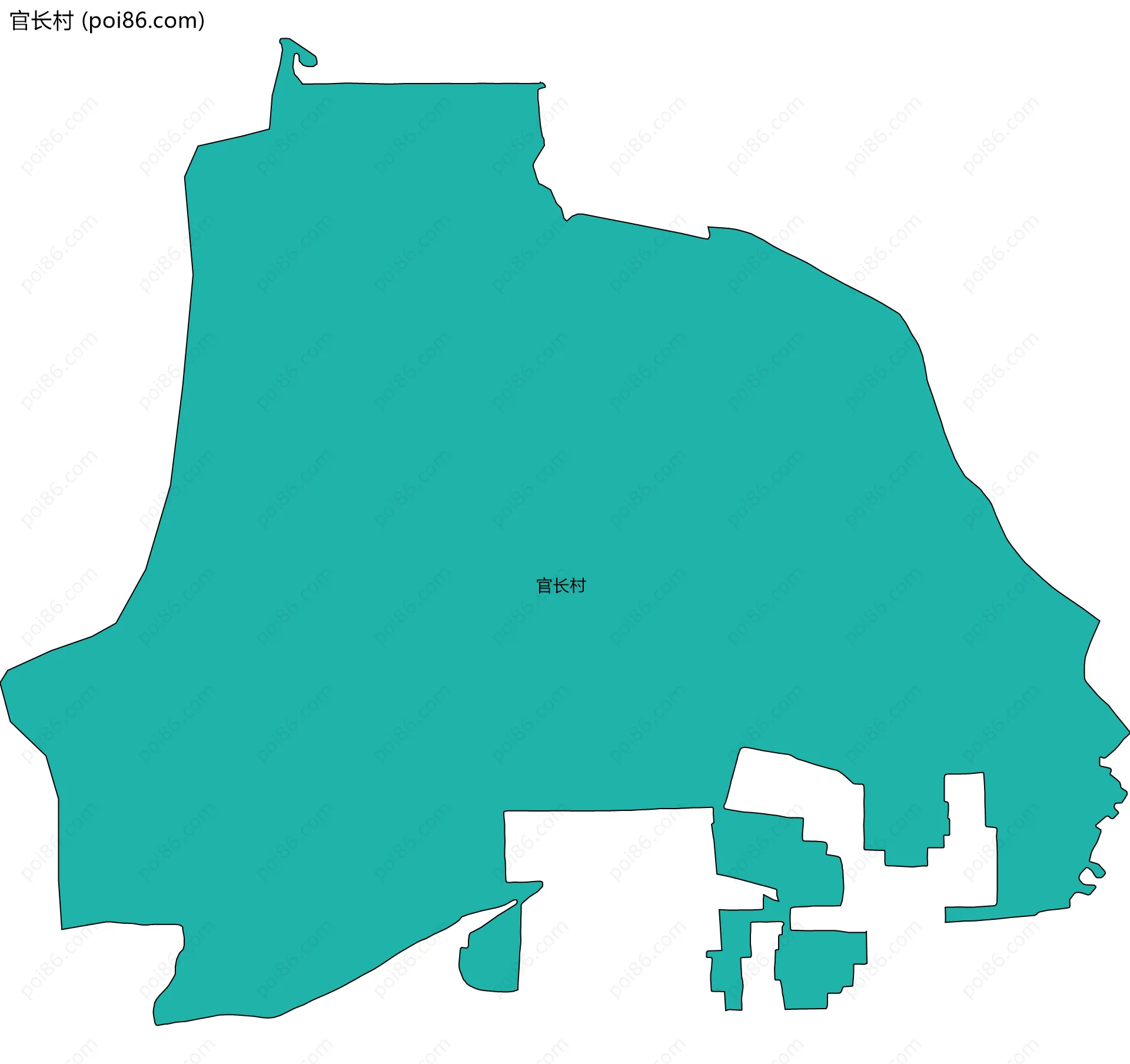 官长村边界地图