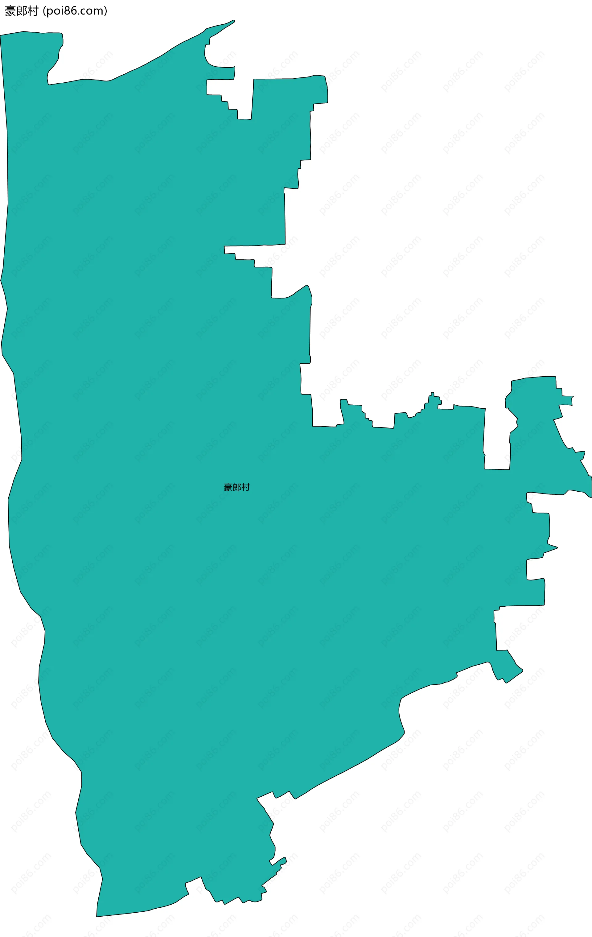豪郎村边界地图