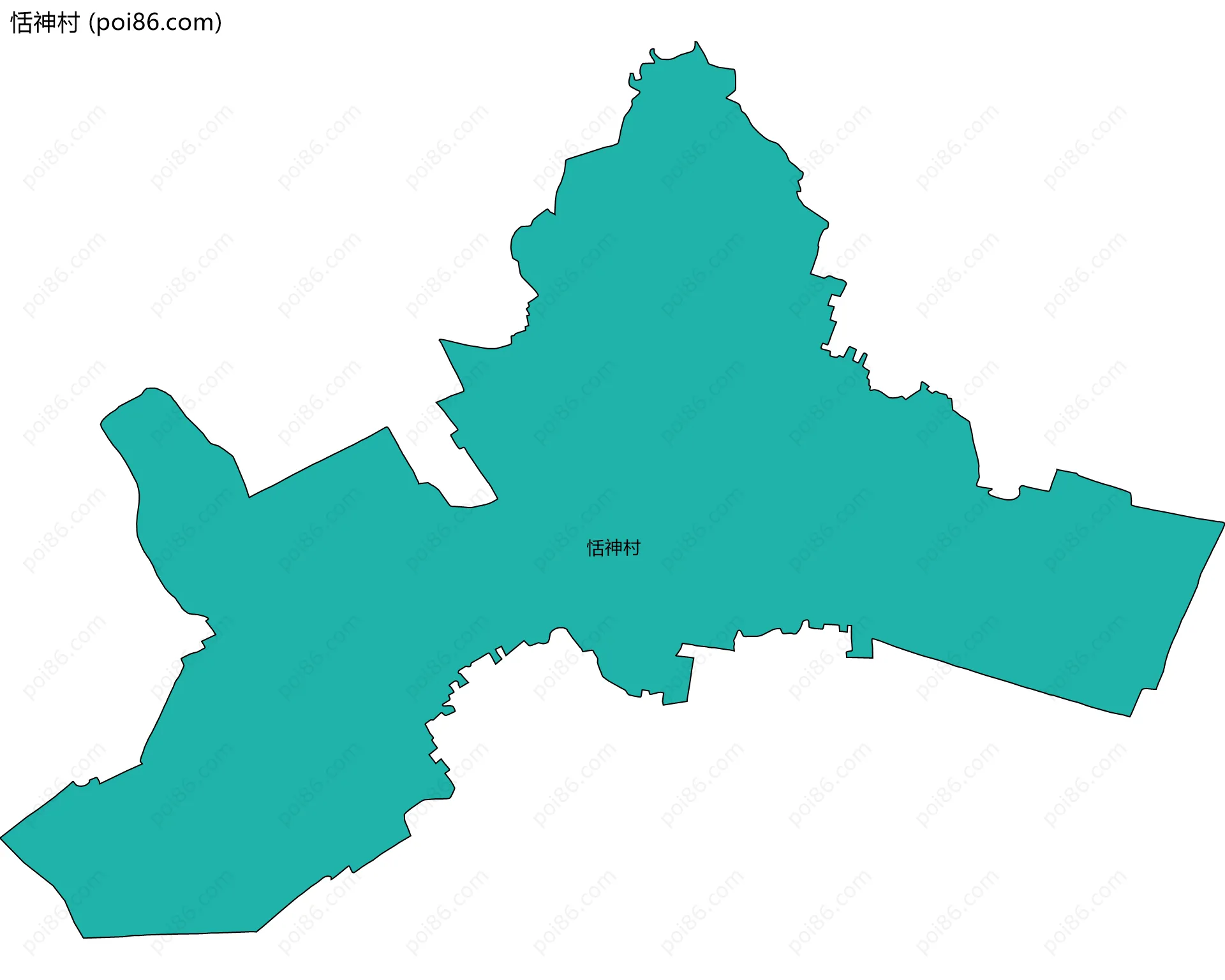 恬神村边界地图