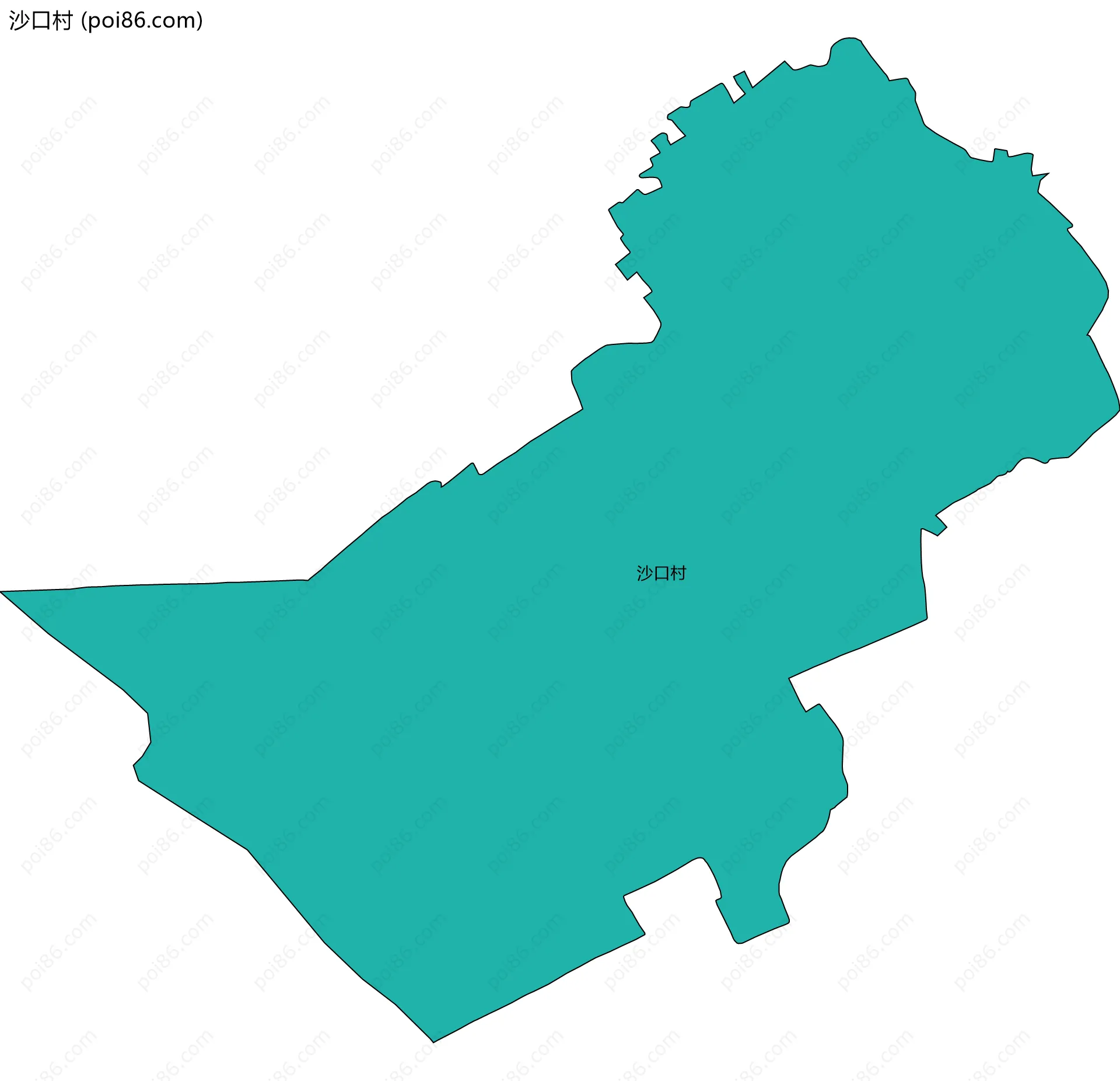 沙口村边界地图