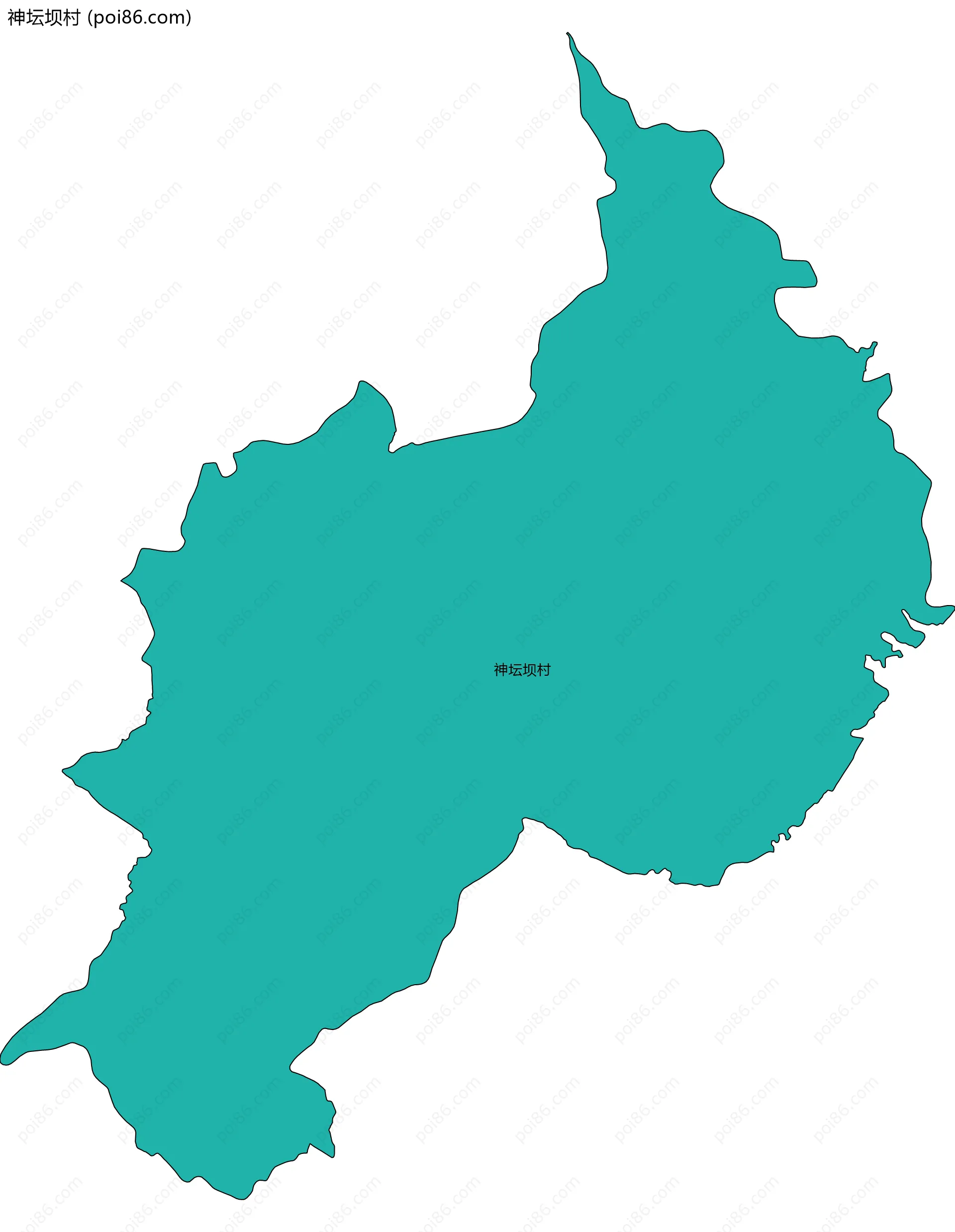 神坛坝村边界地图