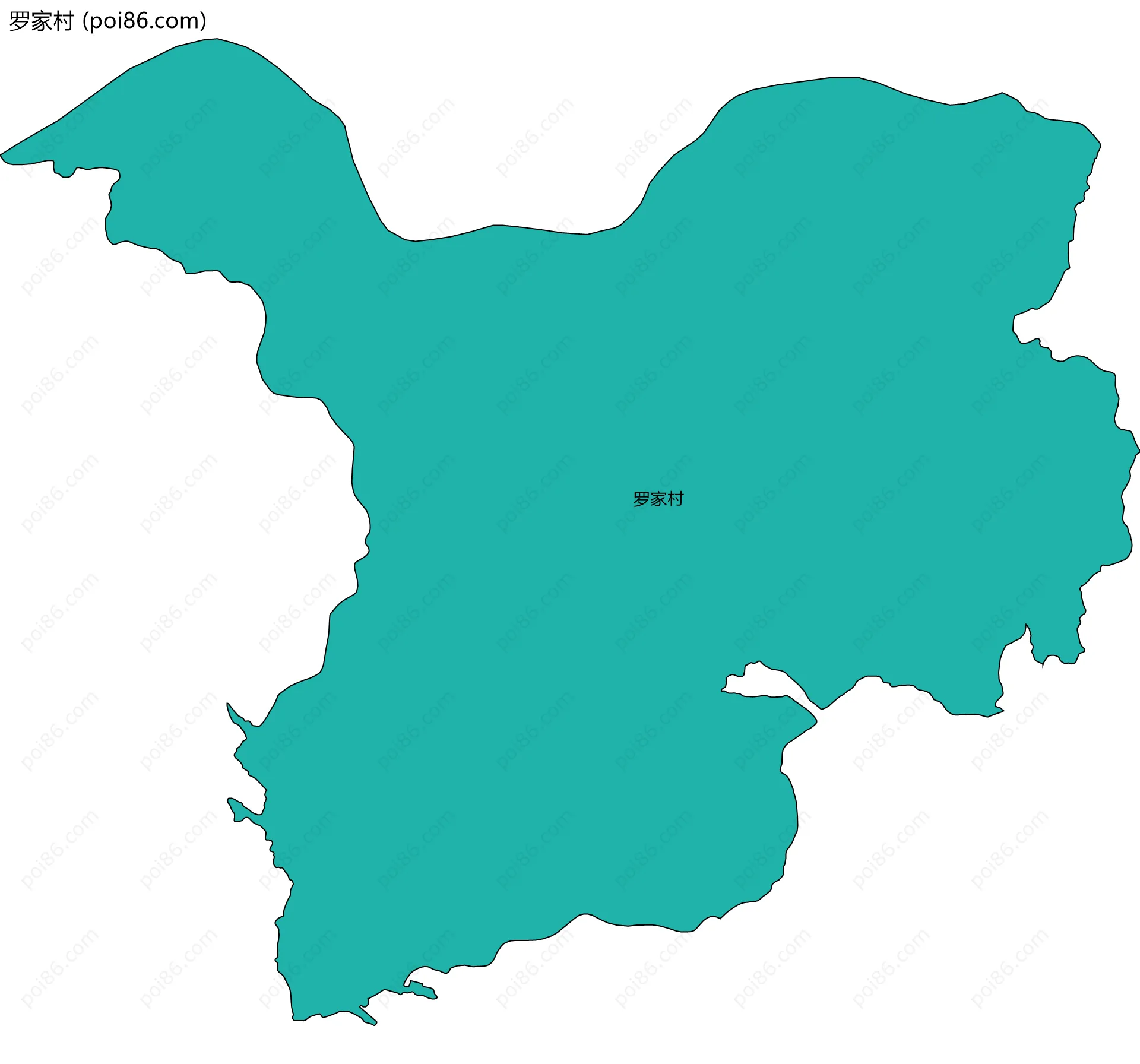 罗家村边界地图