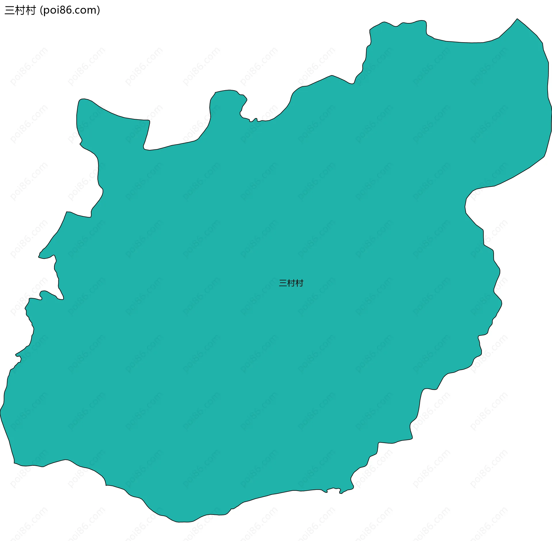 三村村边界地图