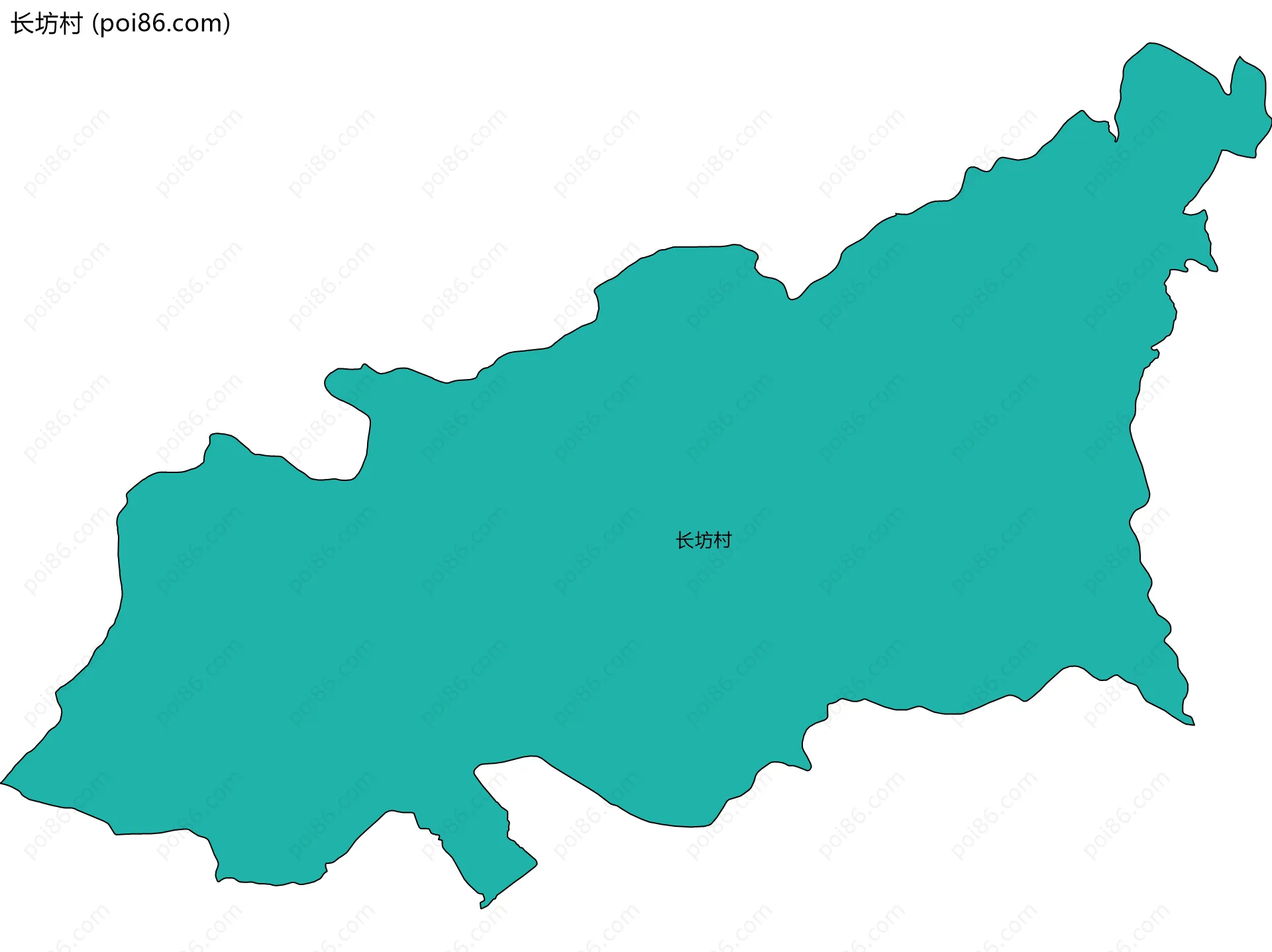 长坊村边界地图