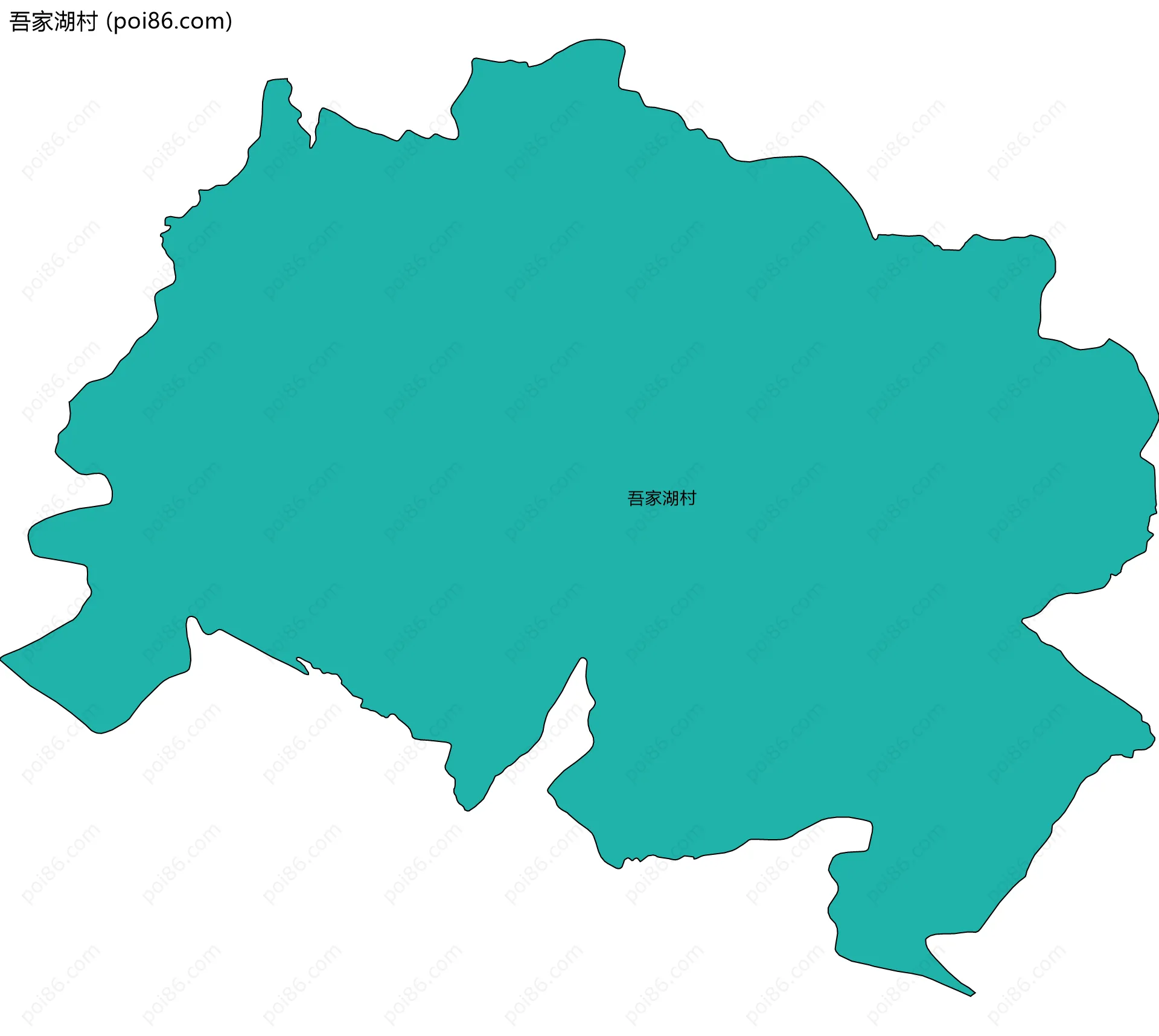 吾家湖村边界地图