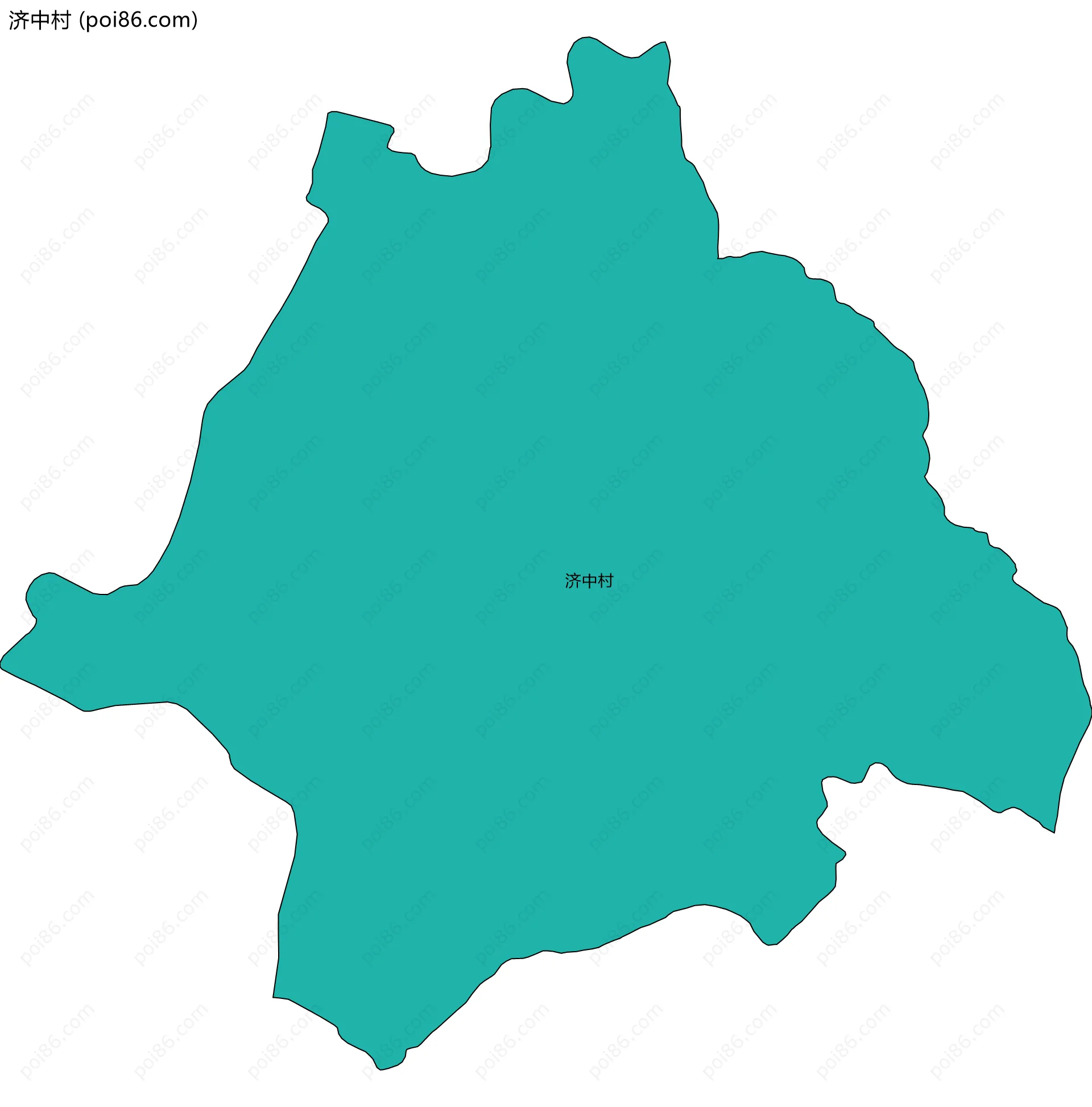 济中村边界地图