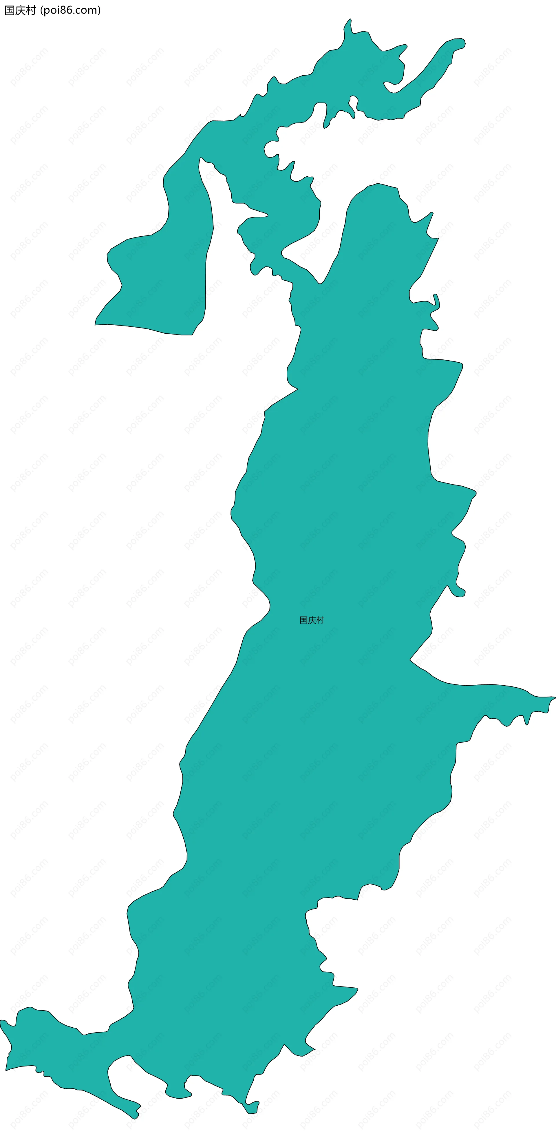 国庆村边界地图