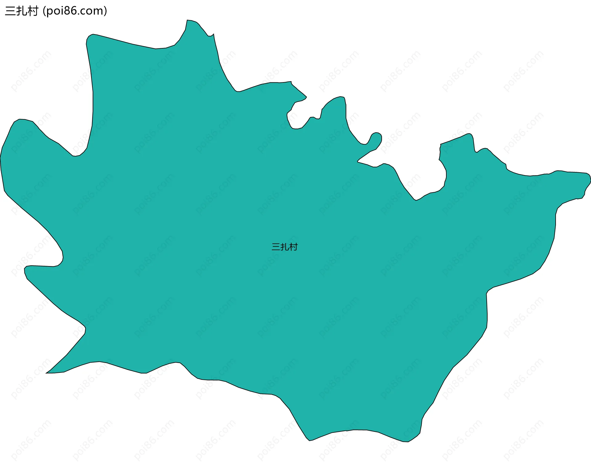 三扎村边界地图