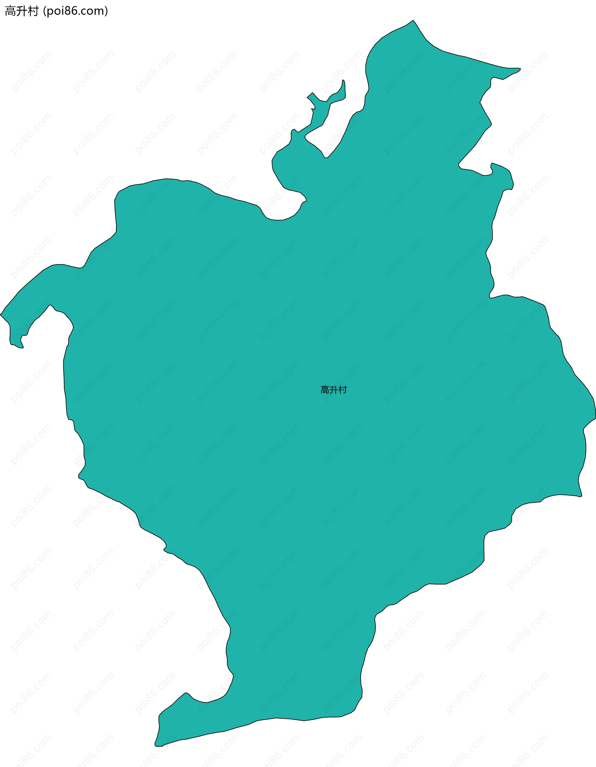 高升村边界地图