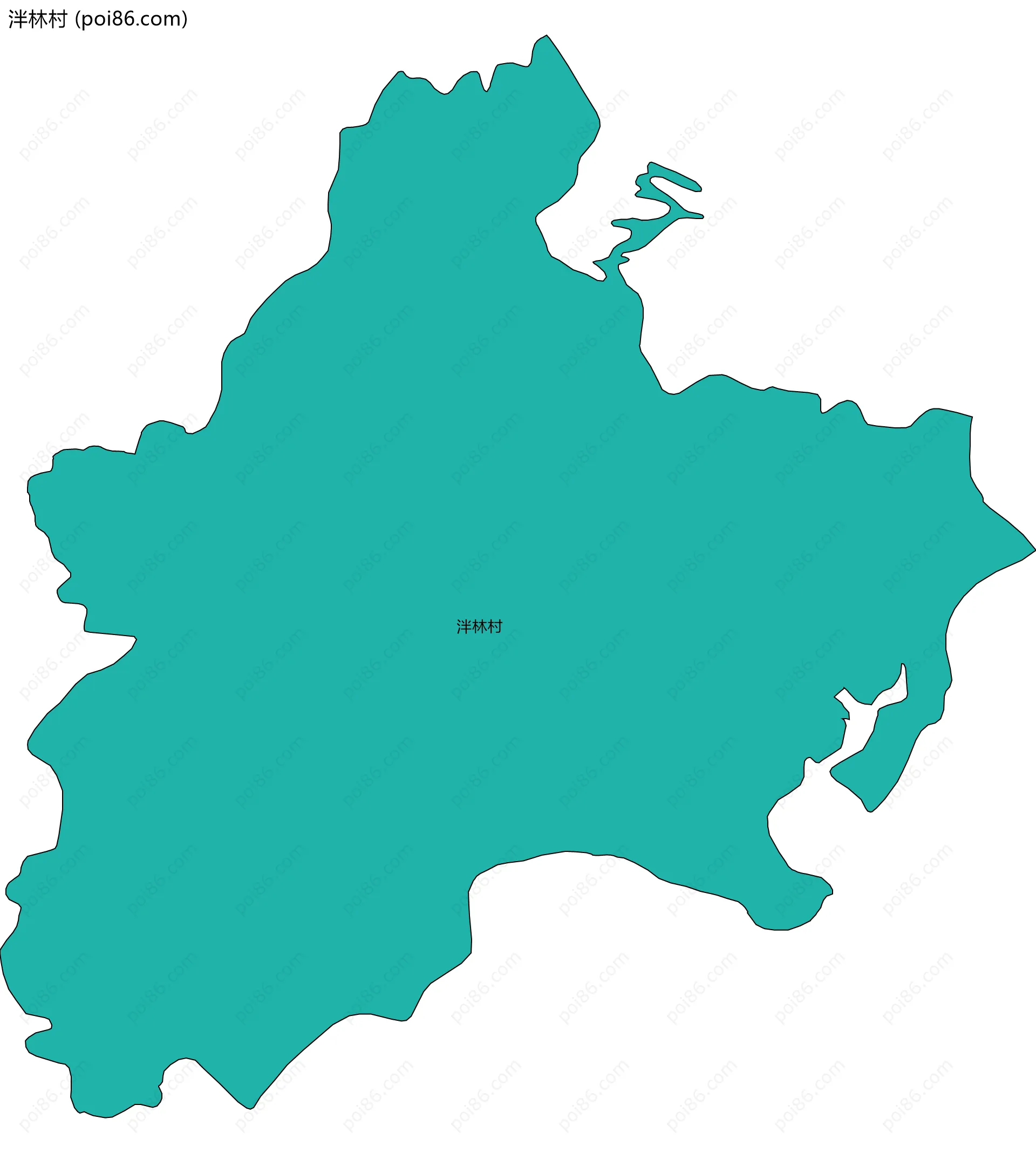 泮林村边界地图