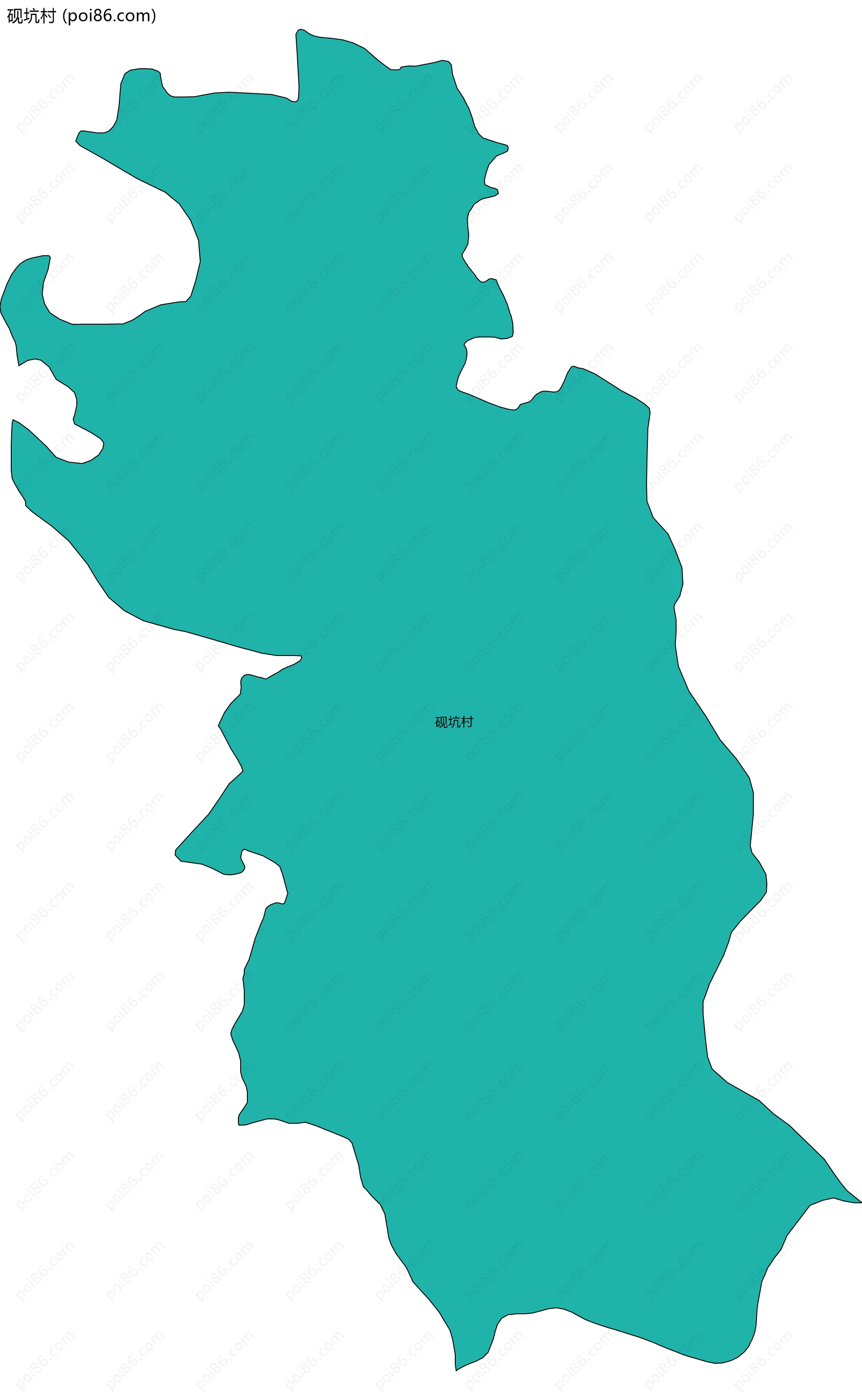 砚坑村边界地图