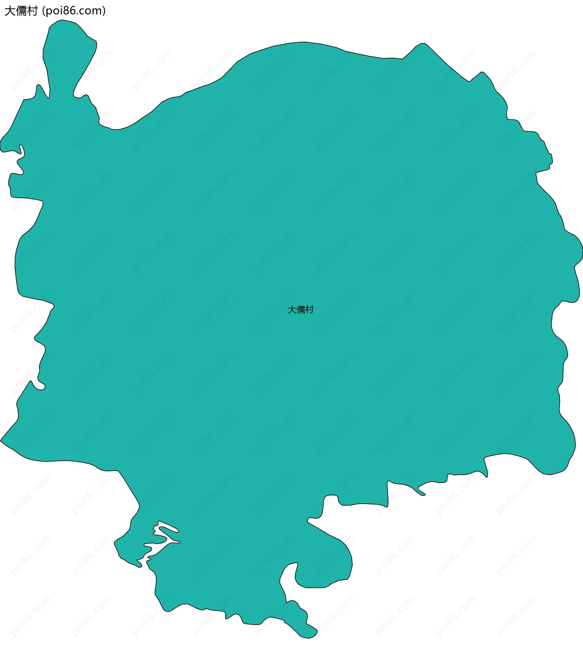 大儒村边界地图