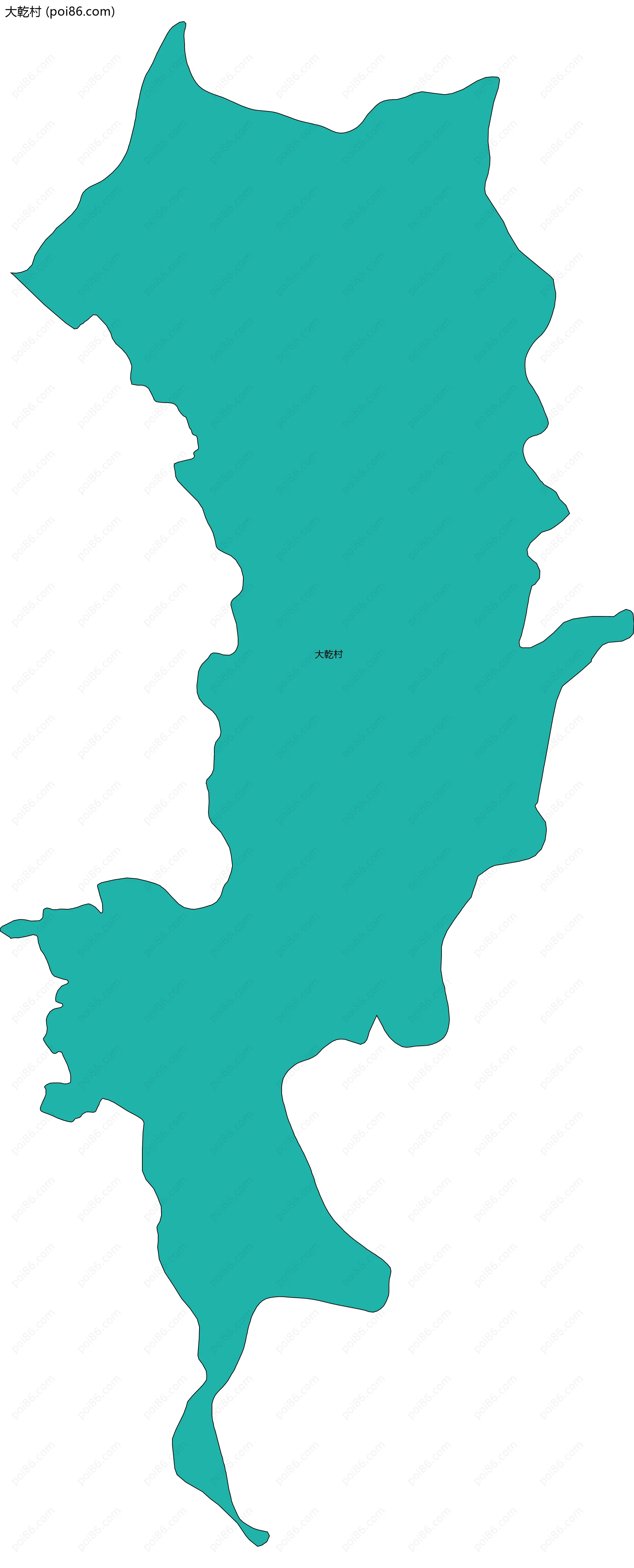 大乾村边界地图