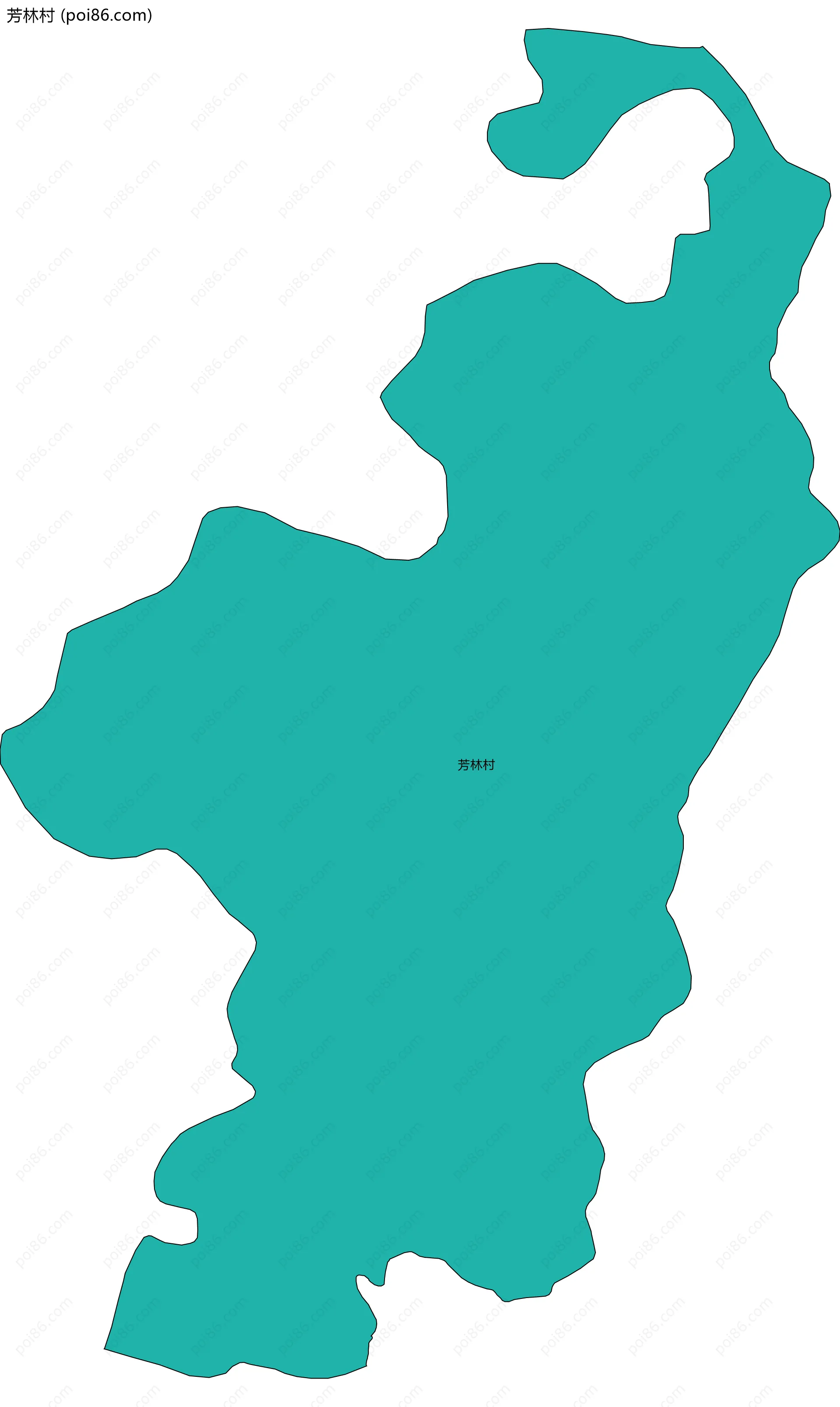 芳林村边界地图