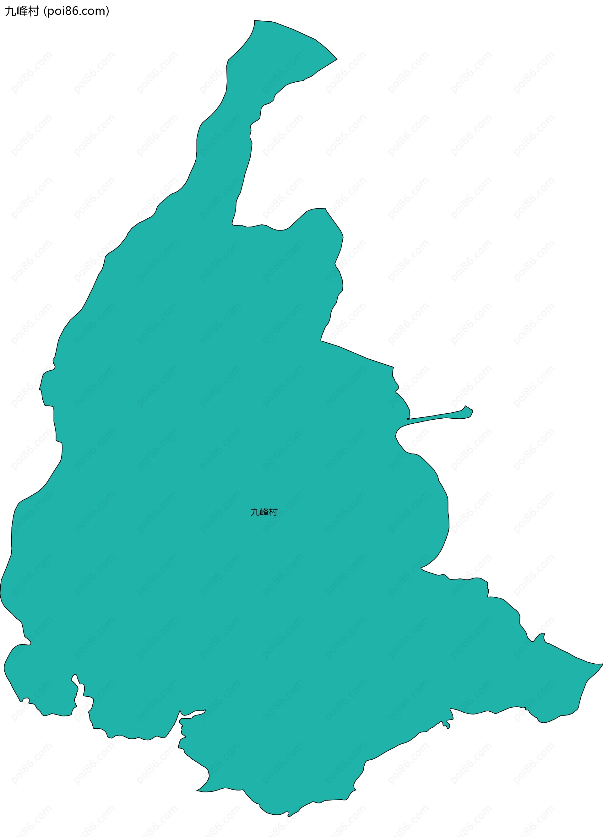 九峰村边界地图