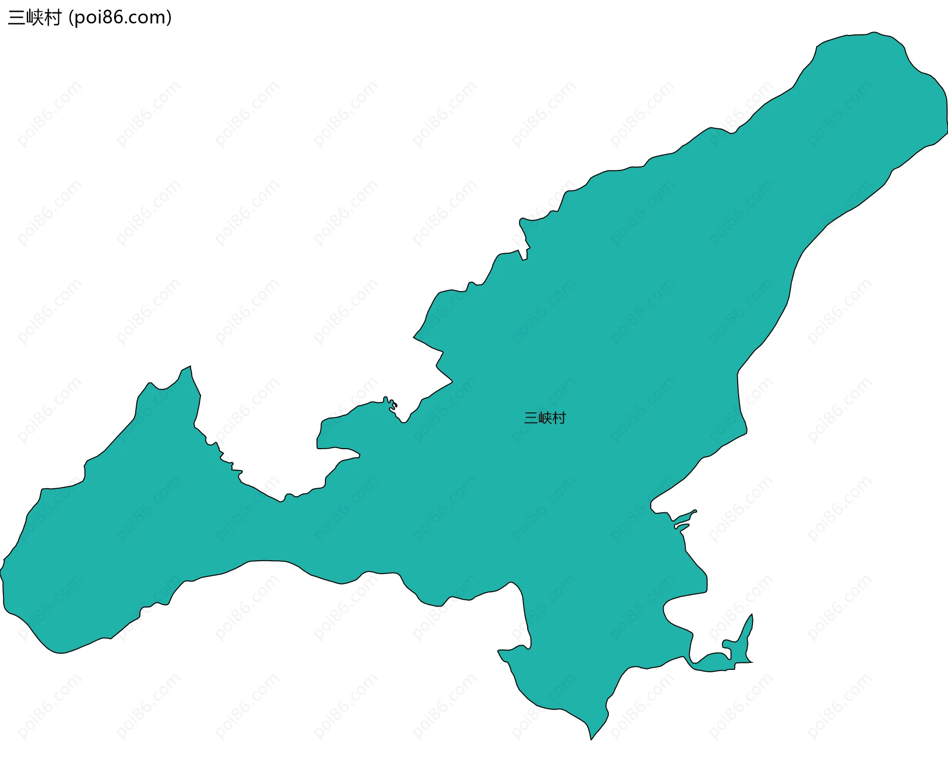 三峡村边界地图
