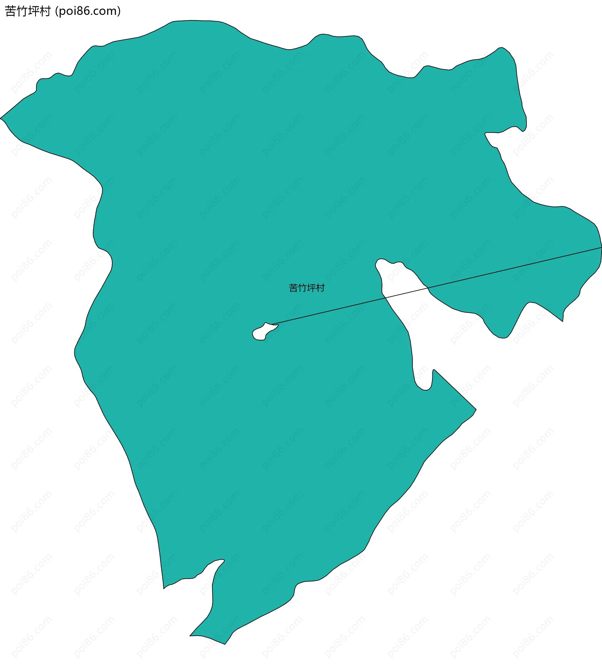 苦竹坪村边界地图