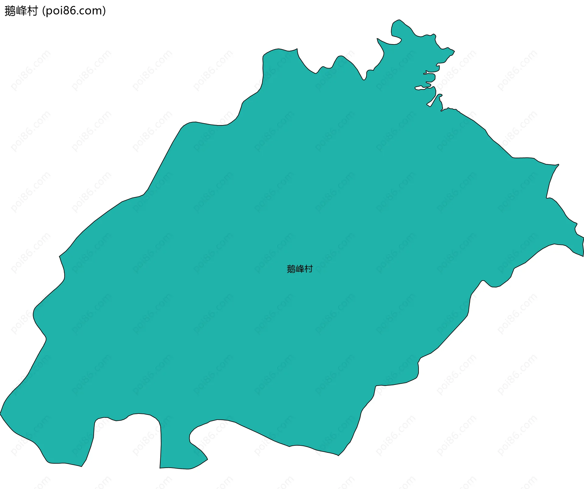 鹅峰村边界地图