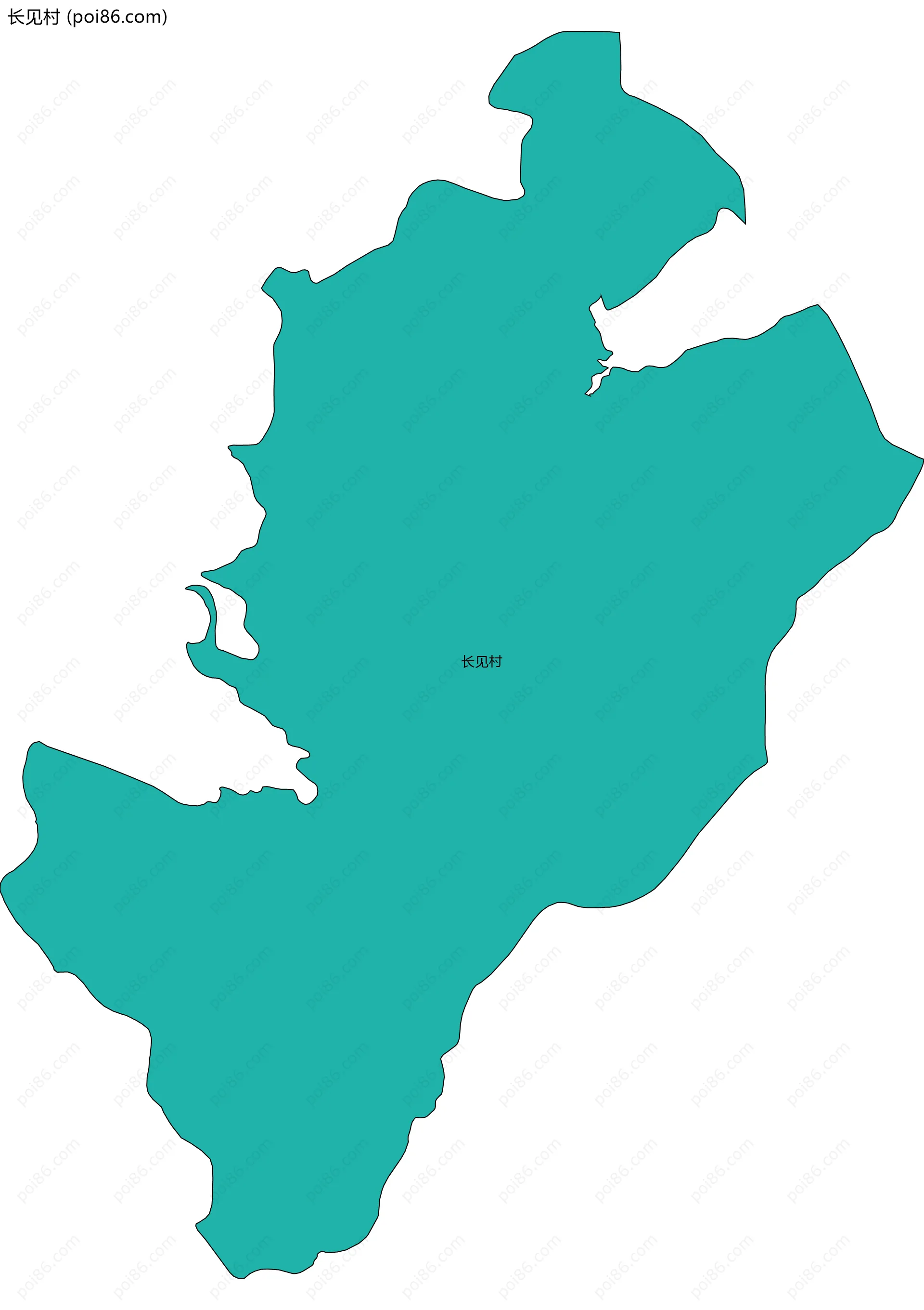 长见村边界地图