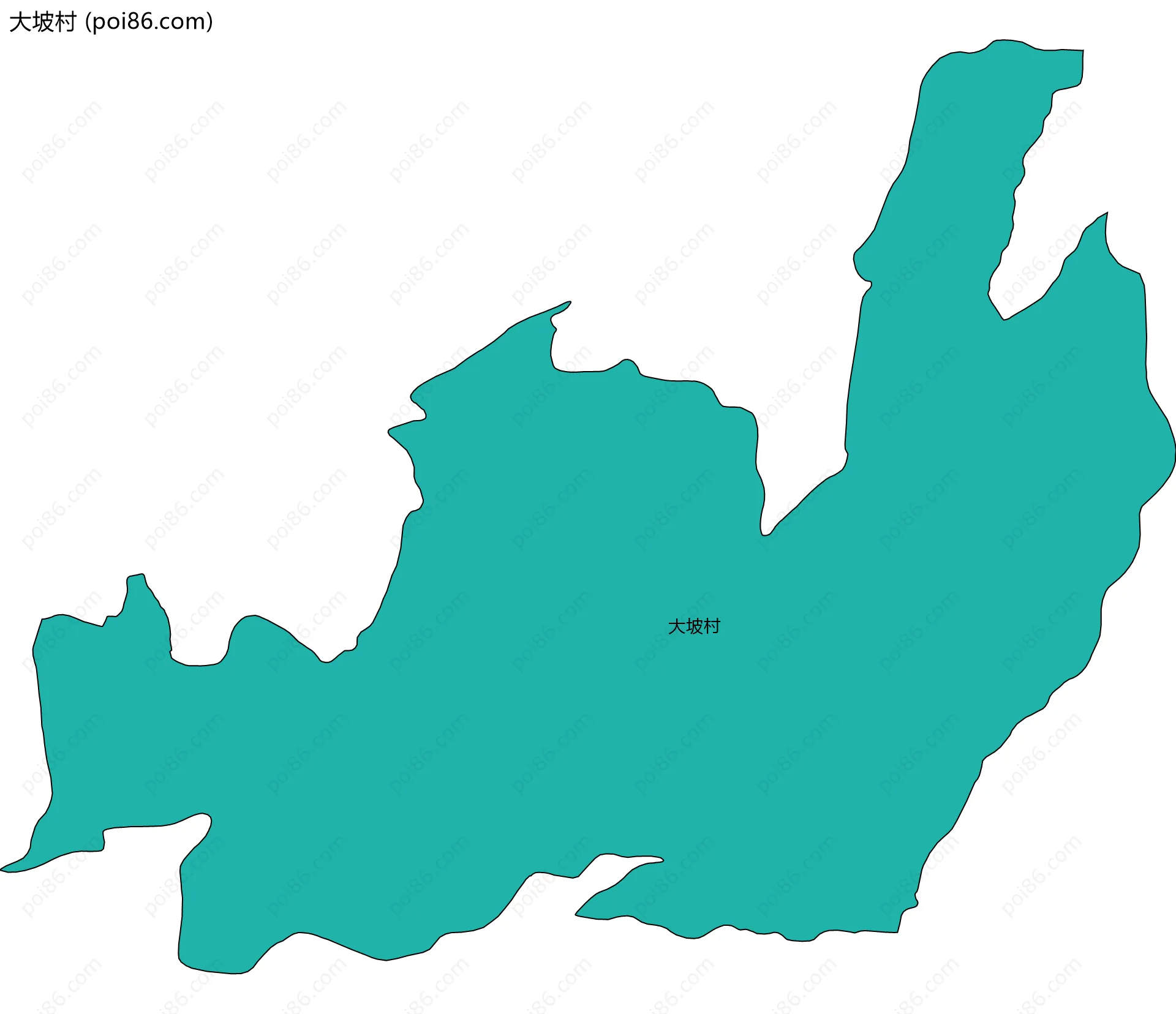 大坡村边界地图