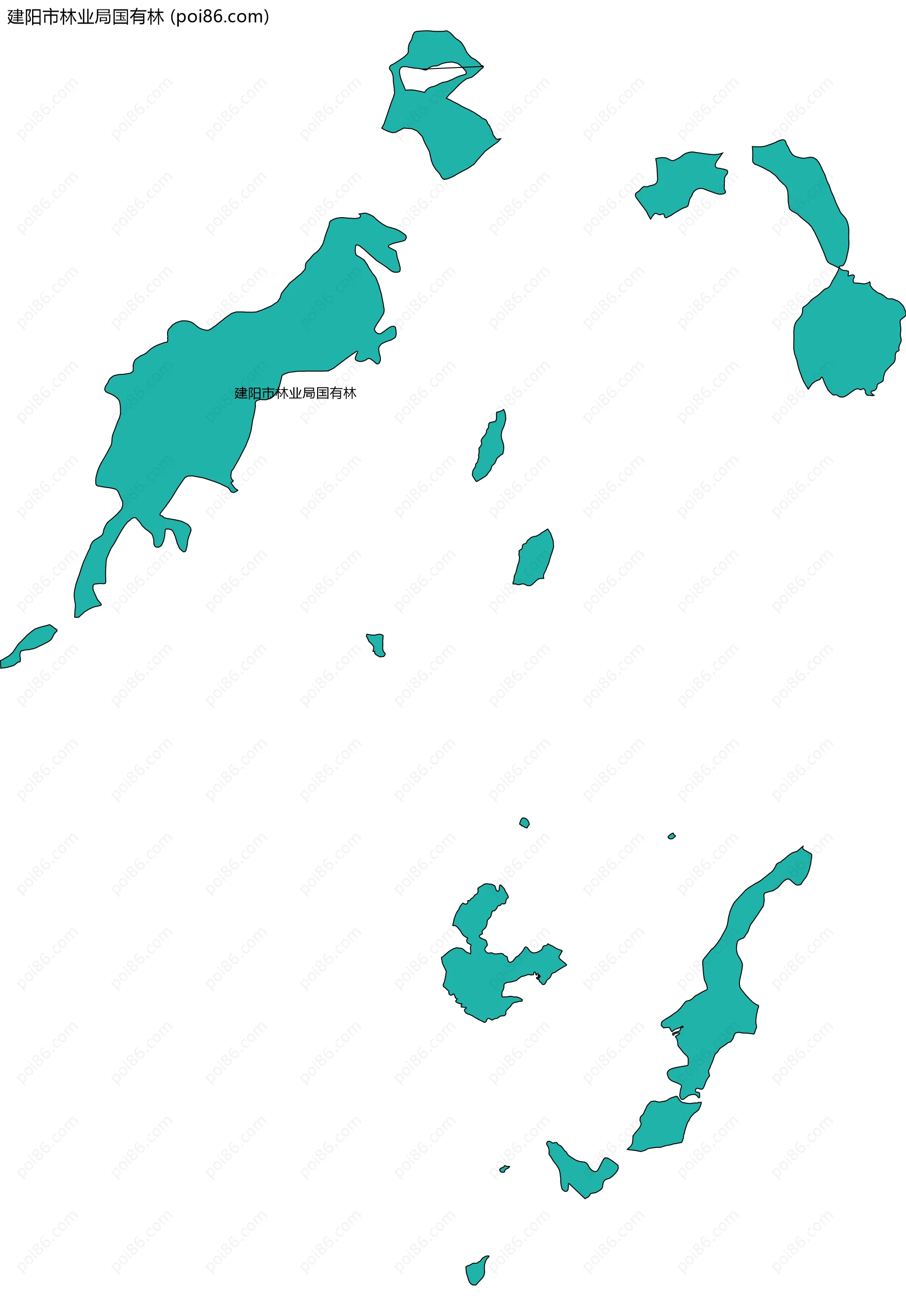 建阳市林业局国有林边界地图